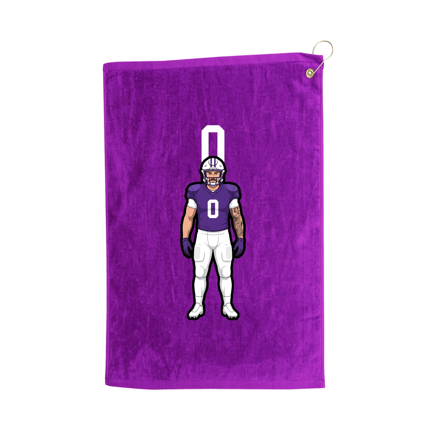 Golf Towel — Number Top in Purple