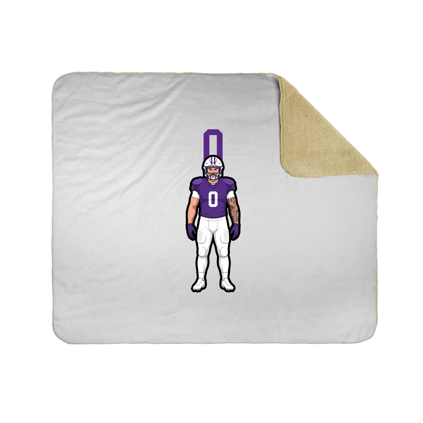 Throw Blanket — Number Top in White
