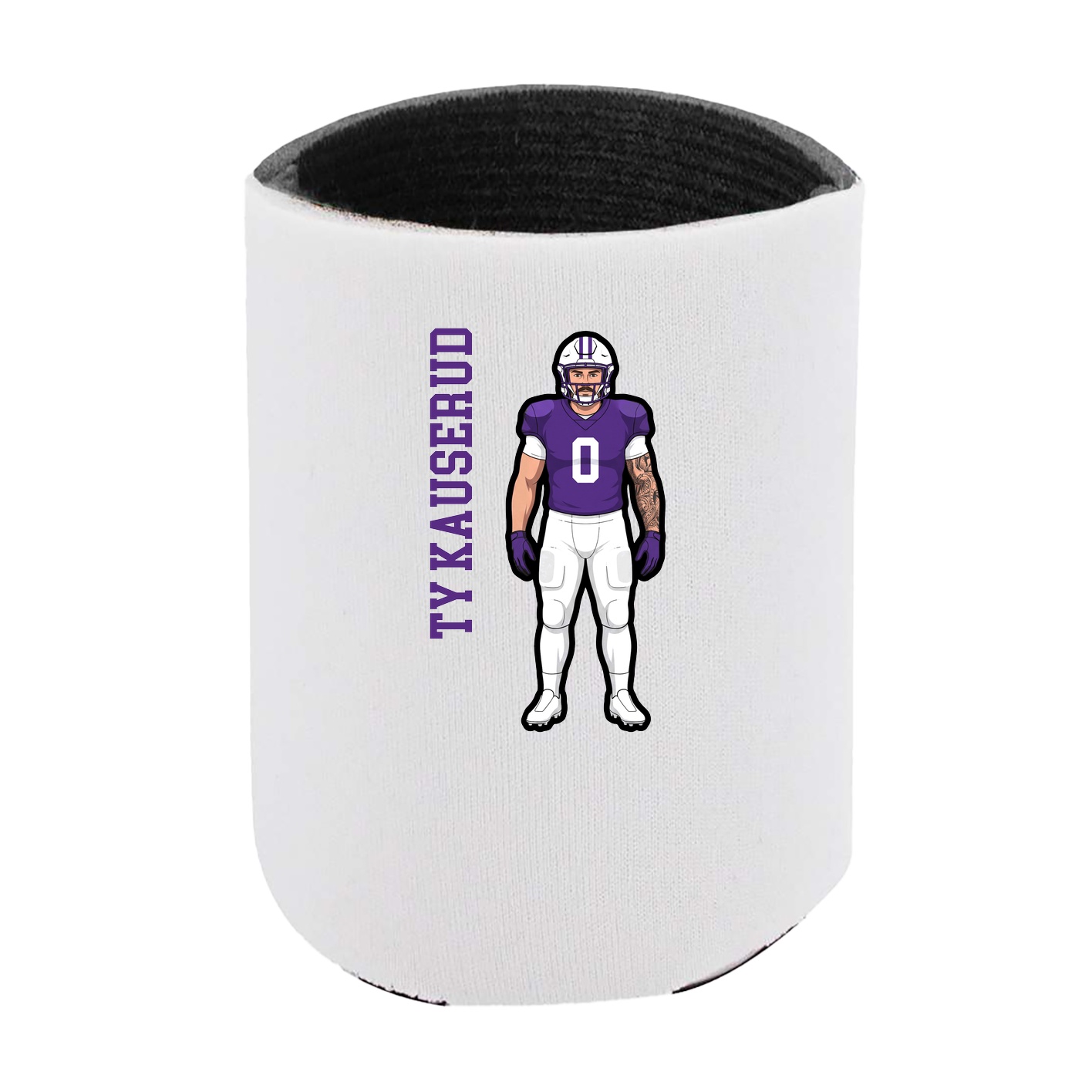Can Holder — Name Vertical in White