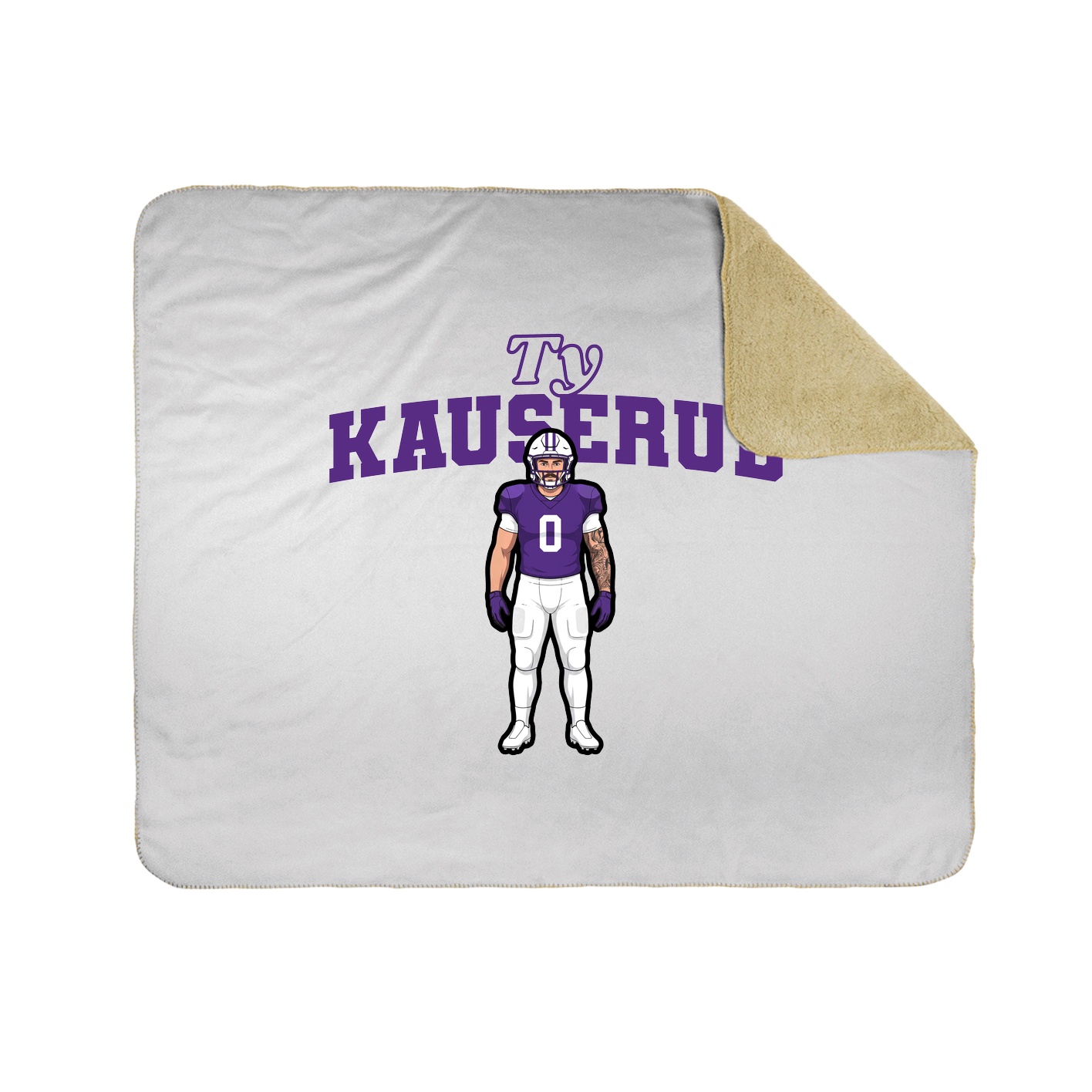 Throw Blanket — Name Arch in White