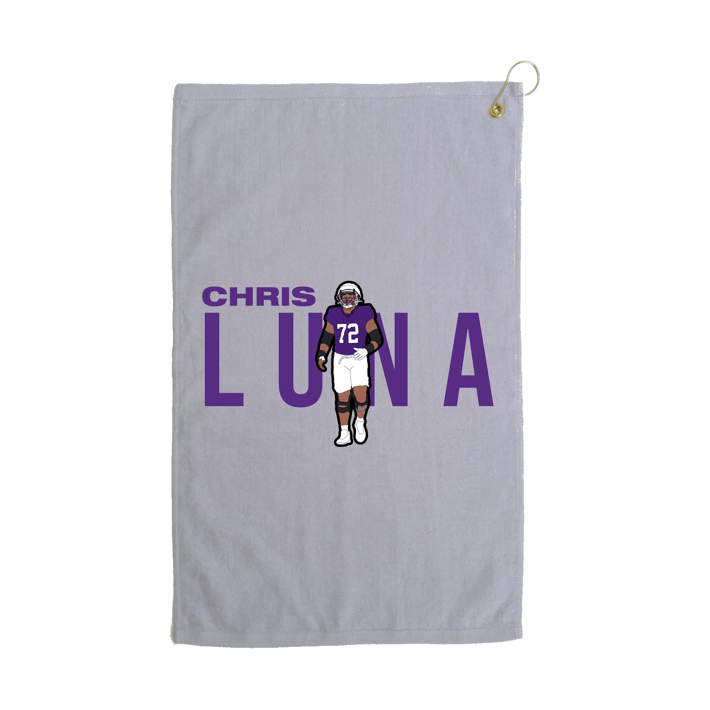 Golf Towel — Player Name in Grey
