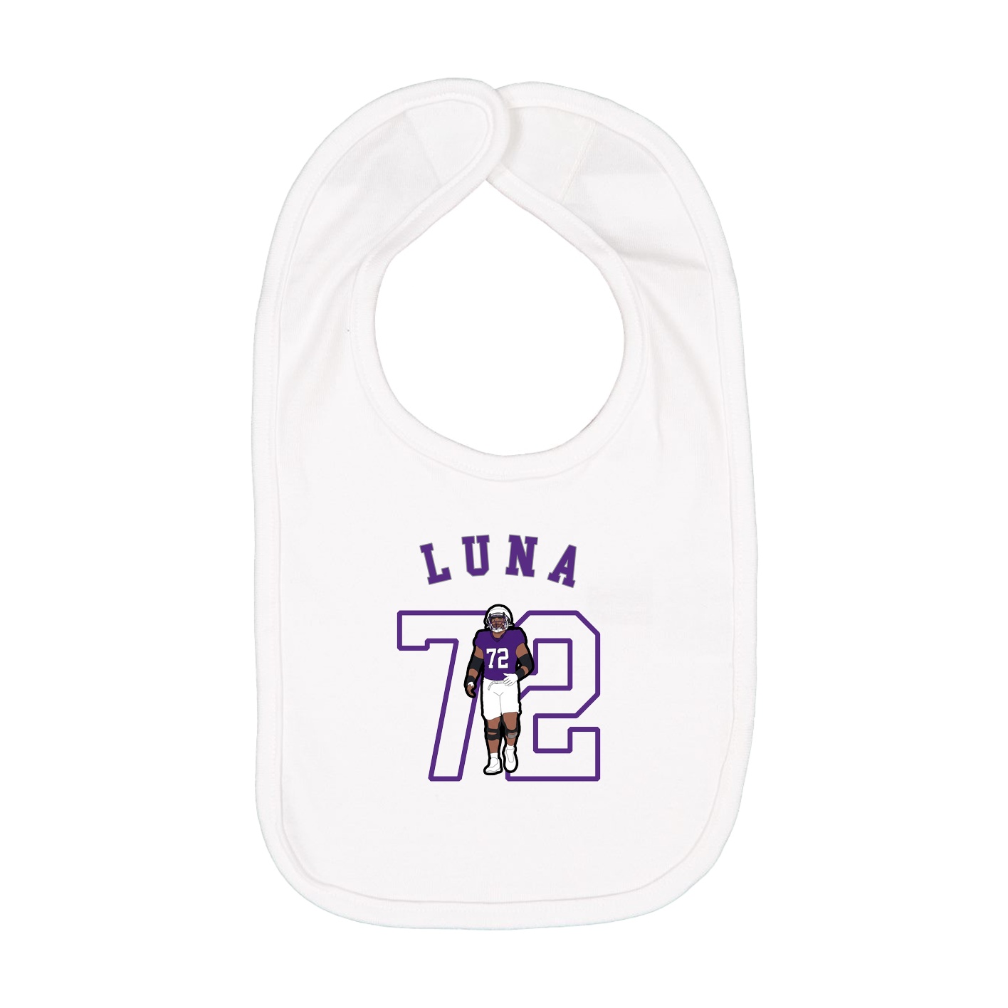 Infant Bib — Shirsey Arch in White