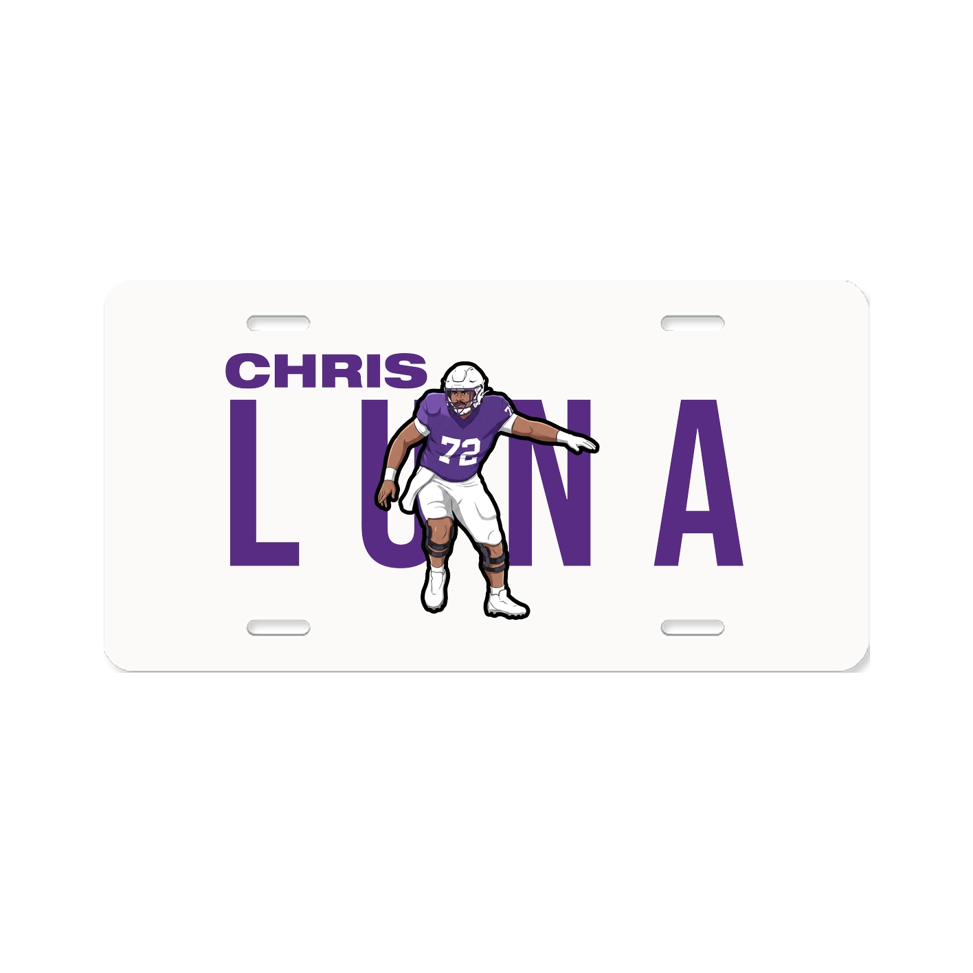 License Plate — Player Name in Classic