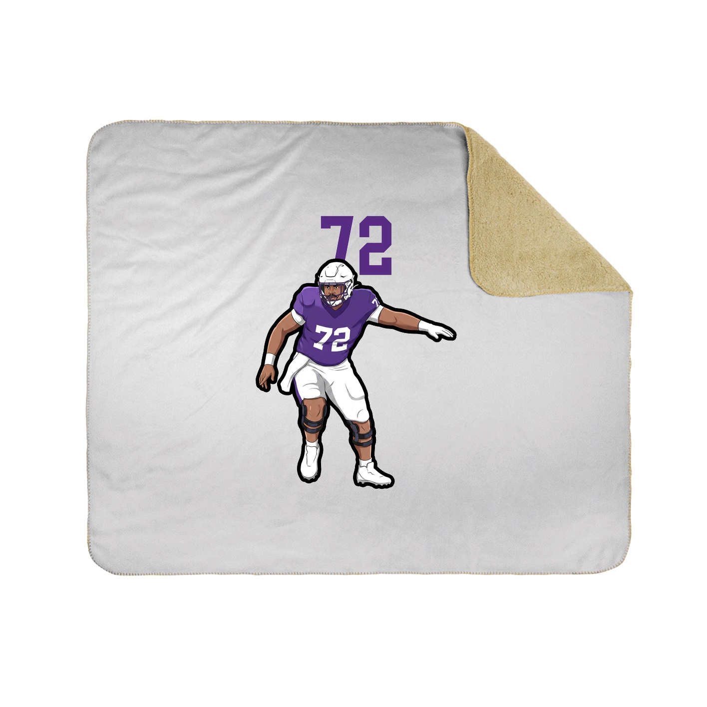 Throw Blanket — Number Top in White