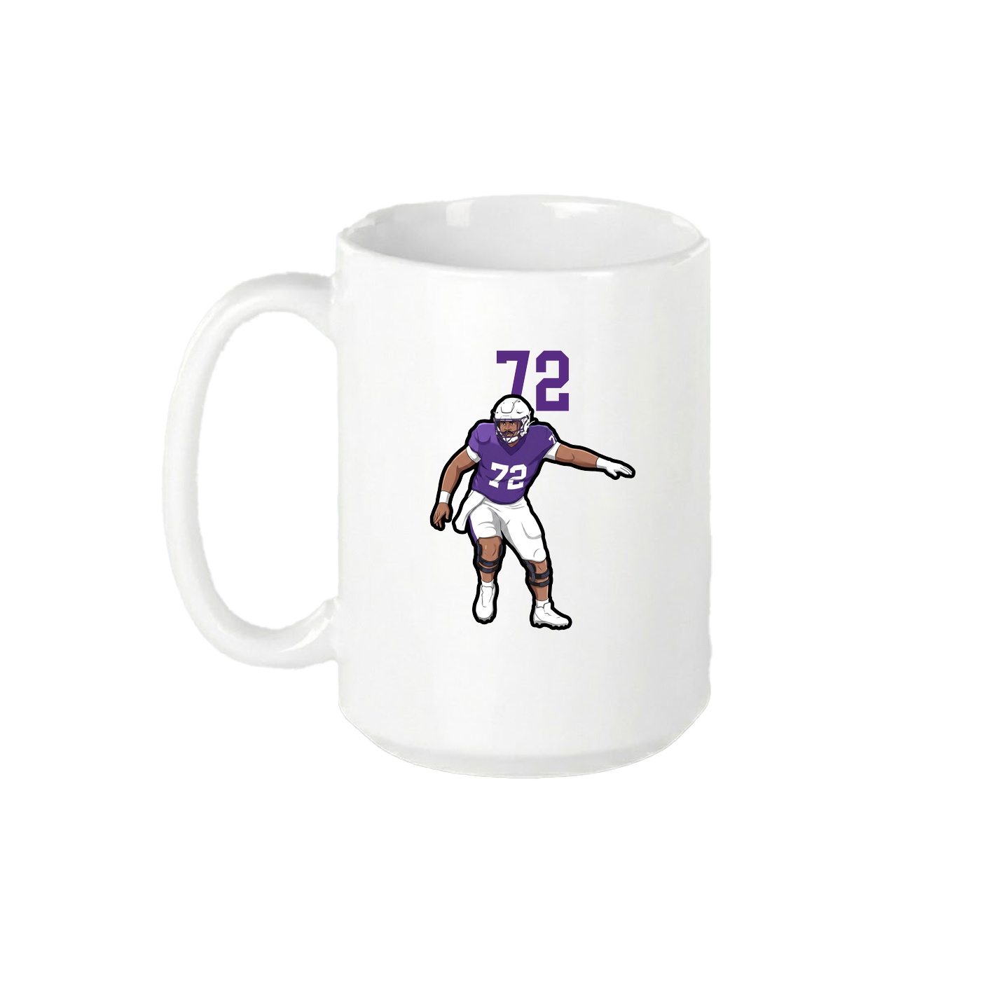 15oz Coffee Mug — Number Top in White