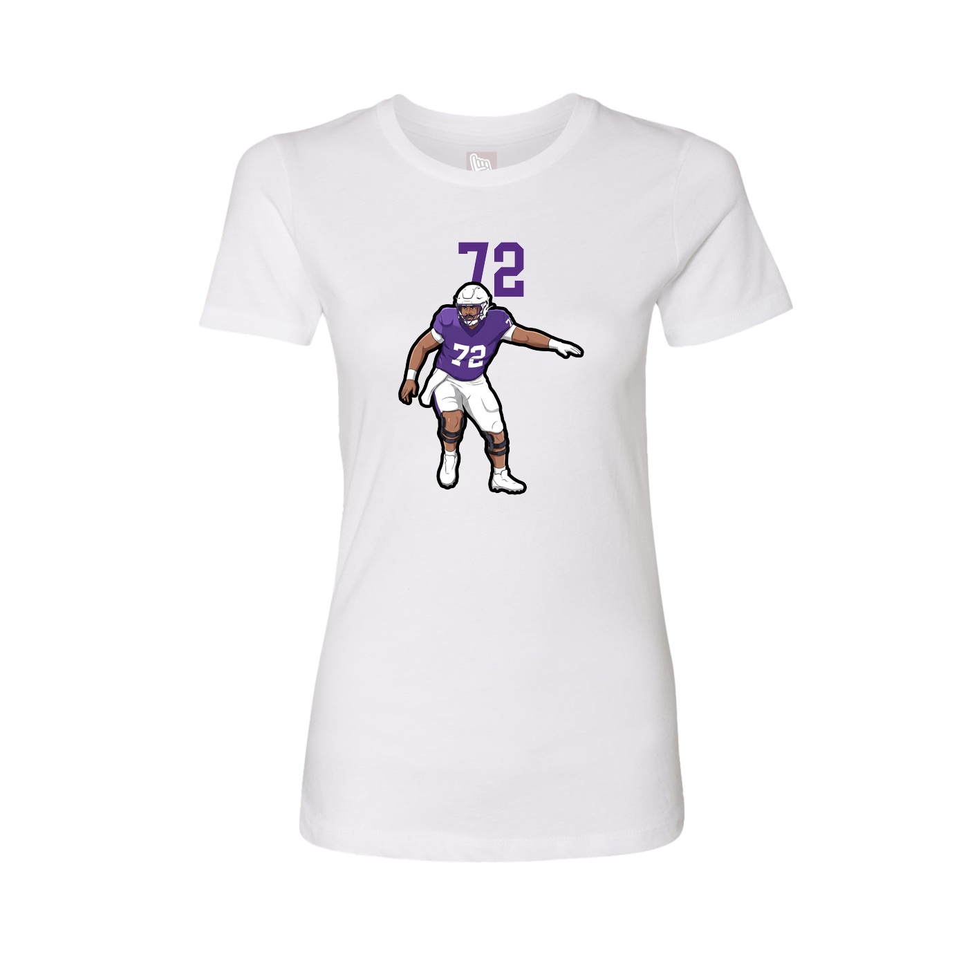 Fitted Women's Tee — Number Top in White