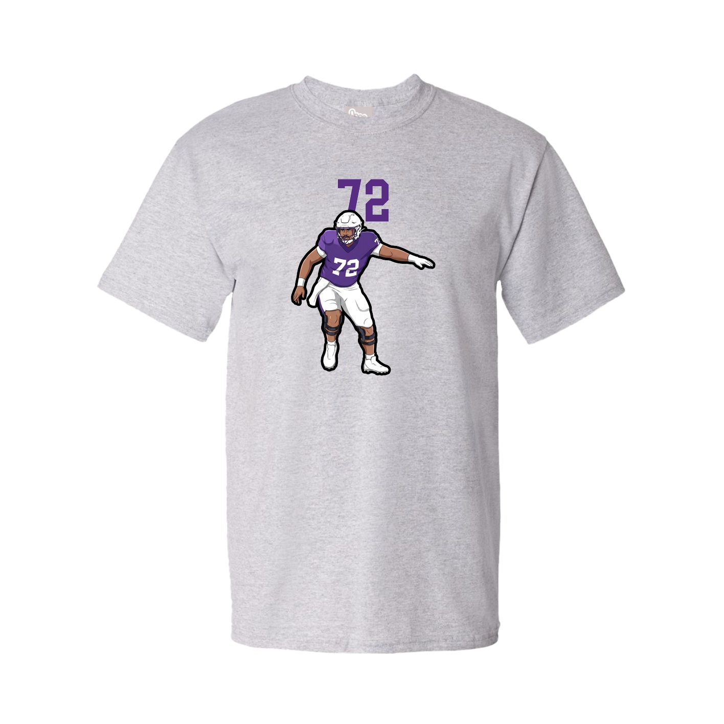 Youth Tee — Number Top in Grey