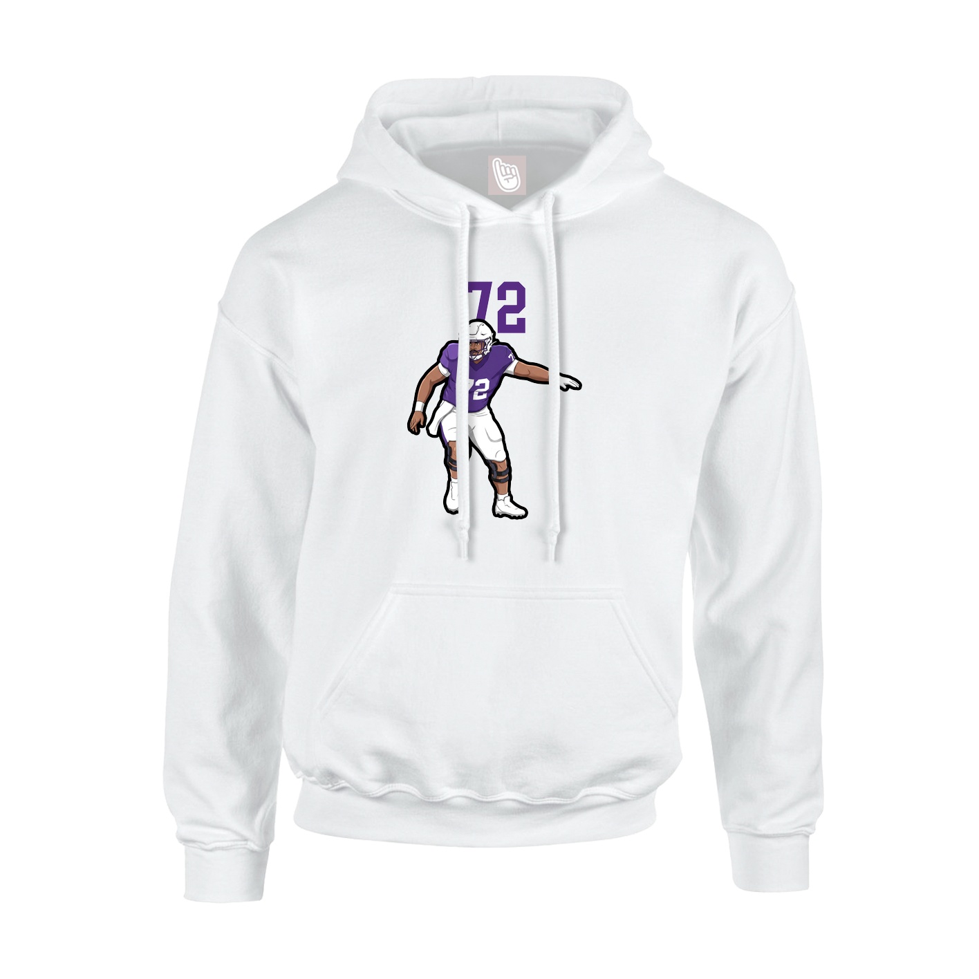 Hoodie — Number Top in White