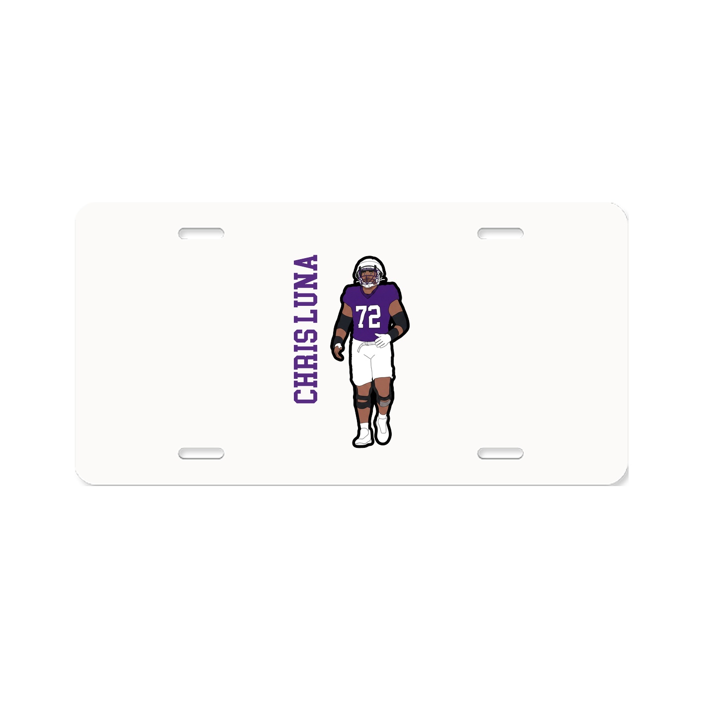 License Plate — Name Vertical in Classic