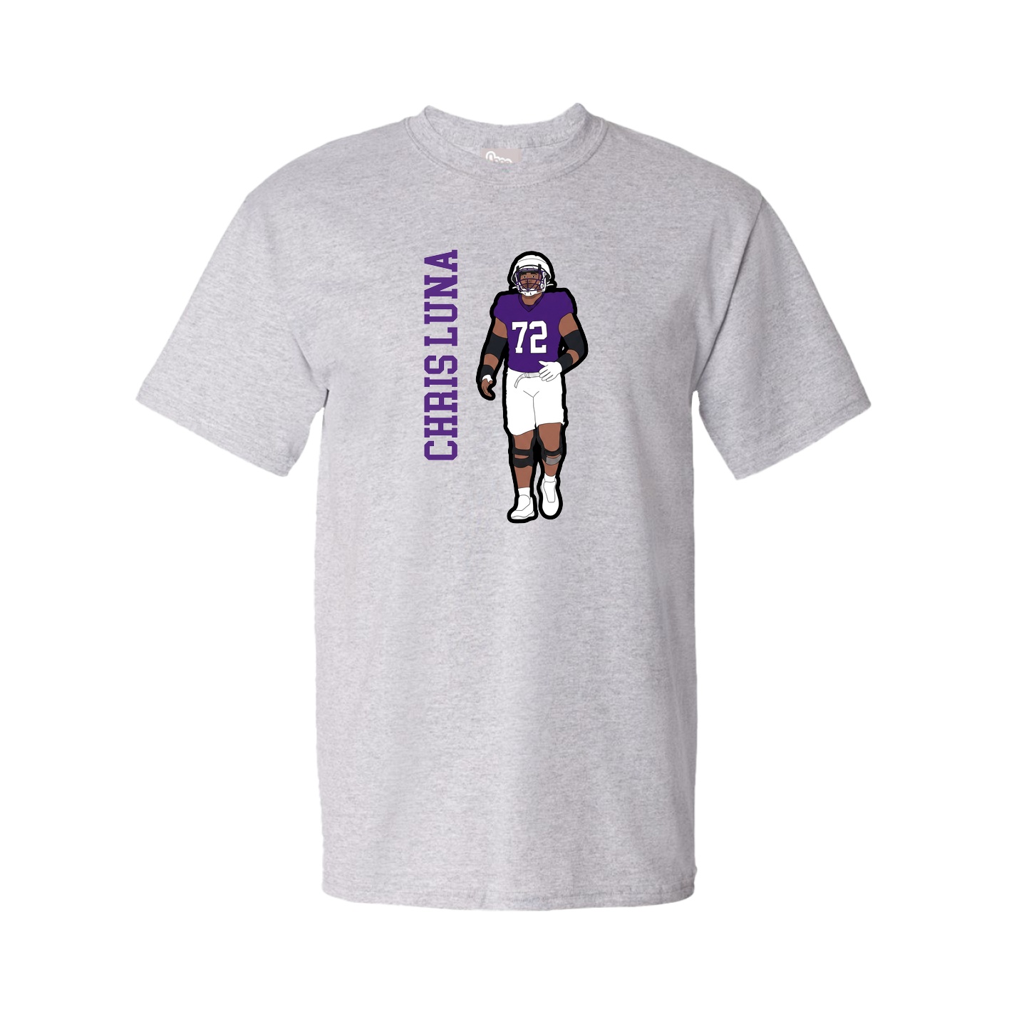 Tee — Name Vertical in Grey