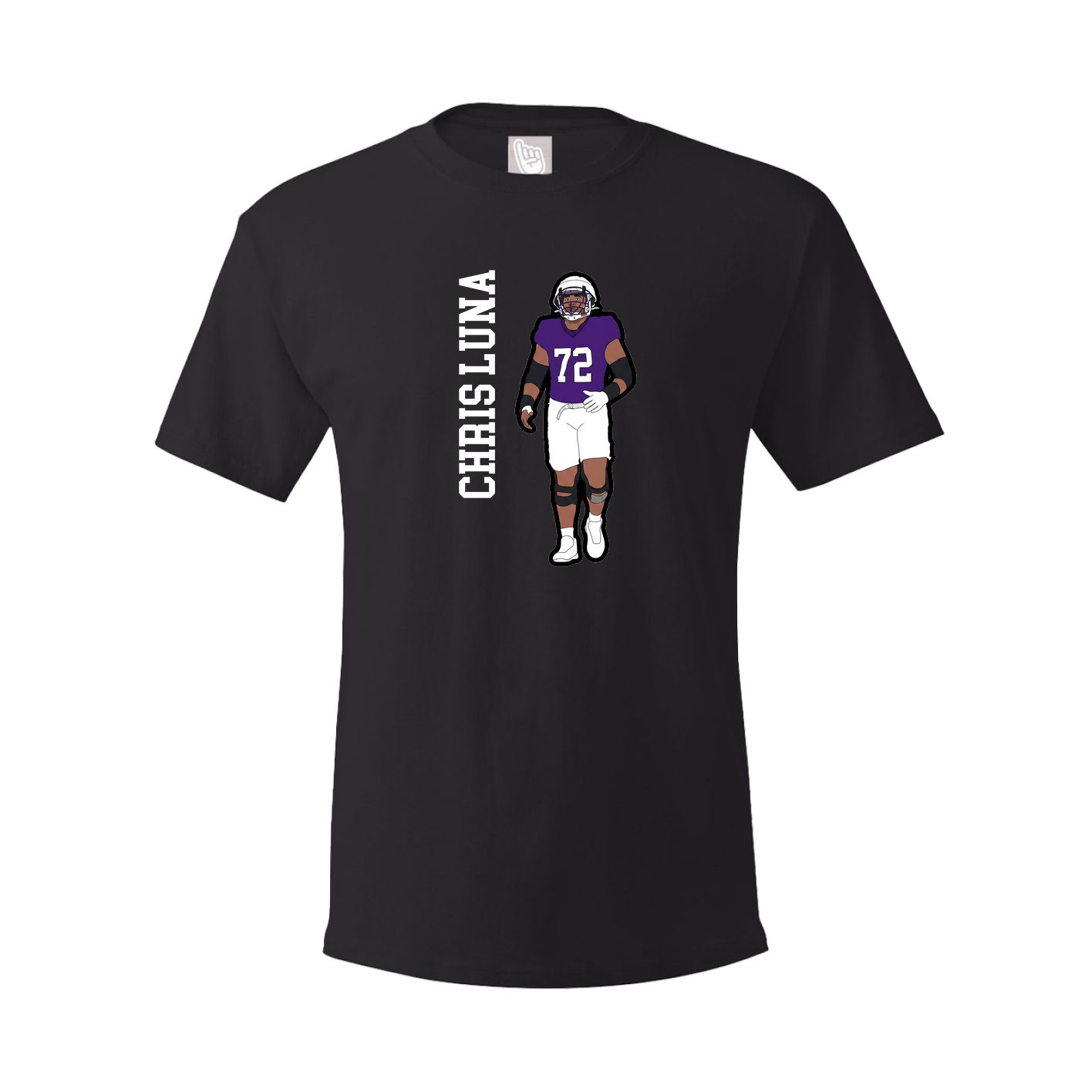 Youth Tee — Name Vertical in Black