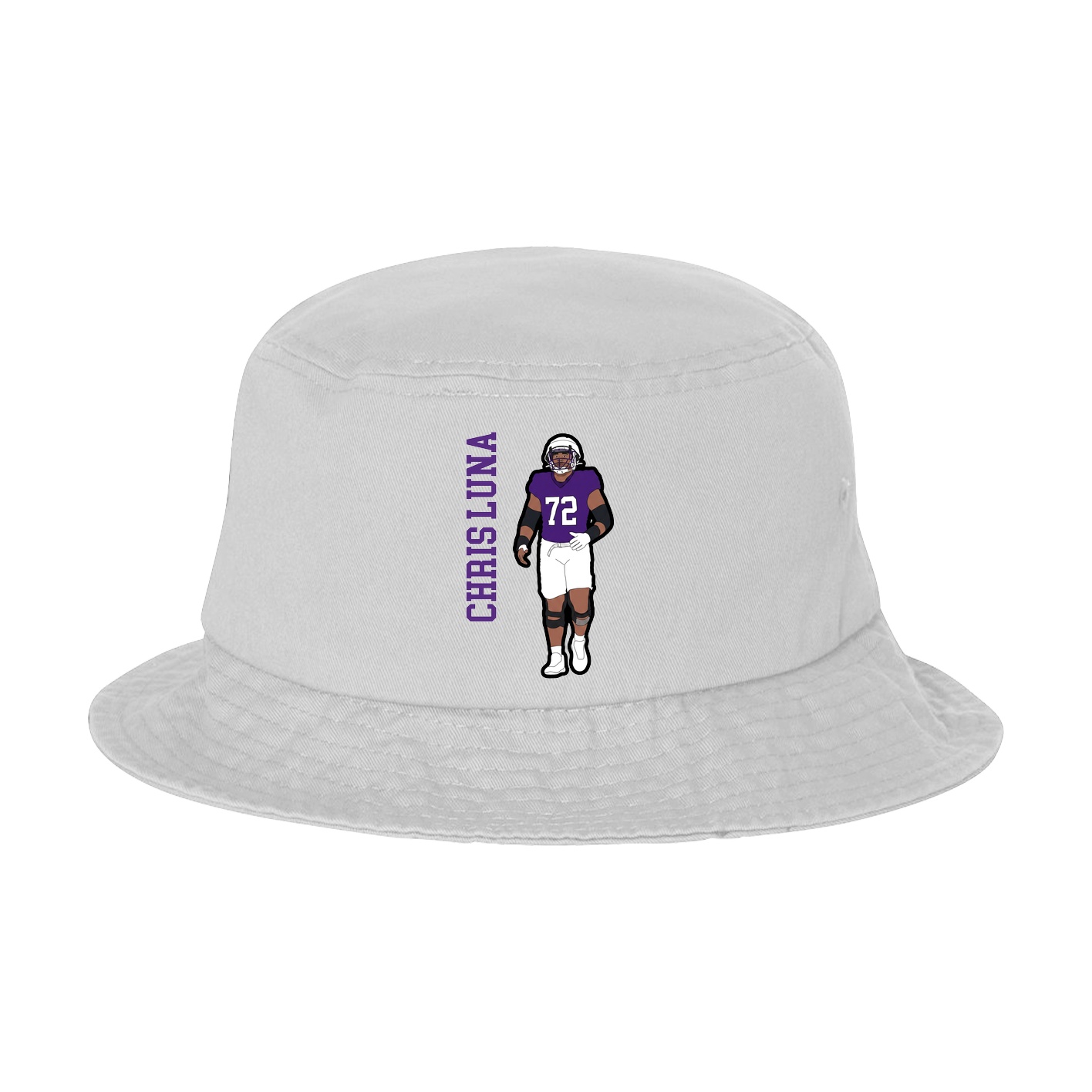 Bucket Cap — Name Vertical in White