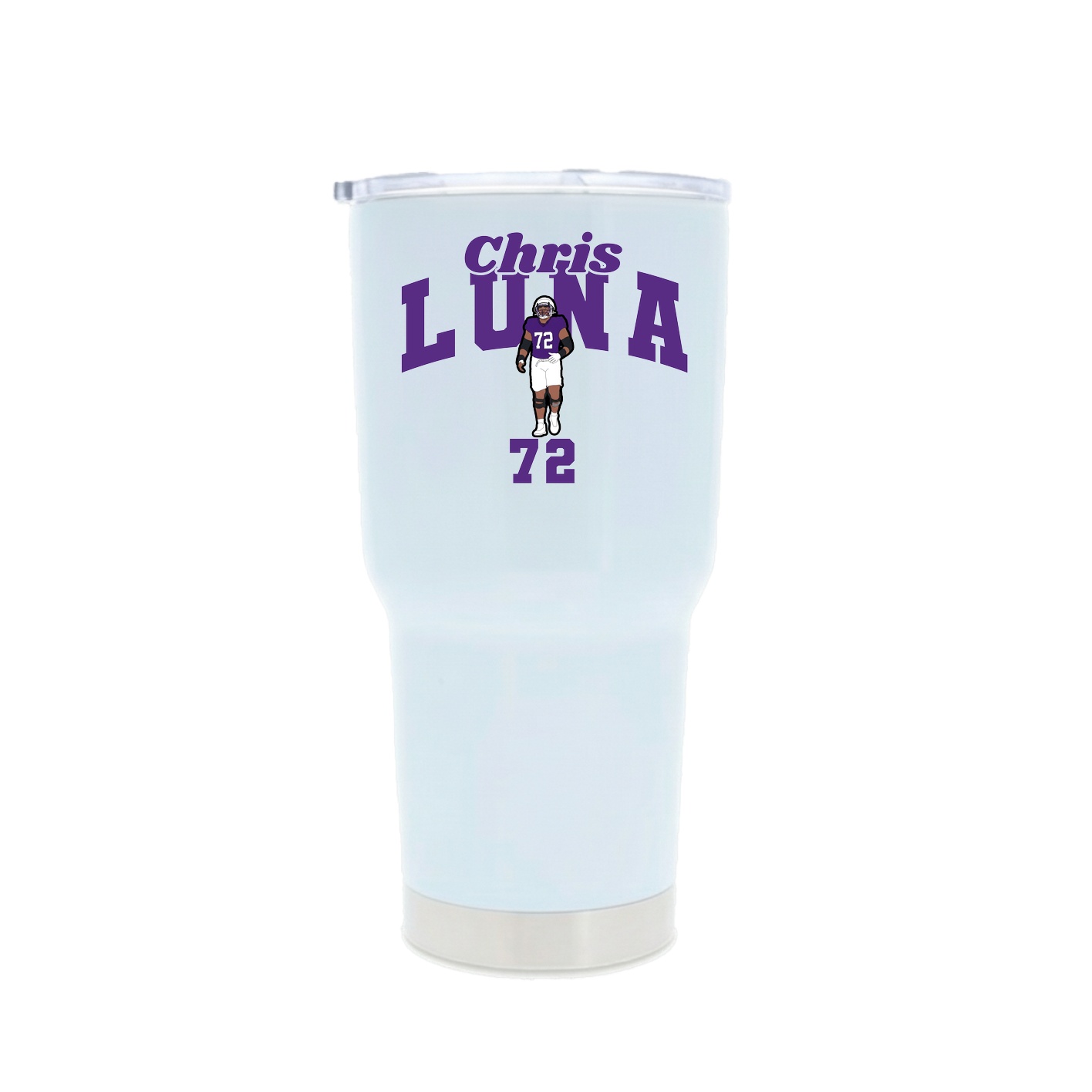 30oz Stainless Steel Tumbler — Signature Arch in White