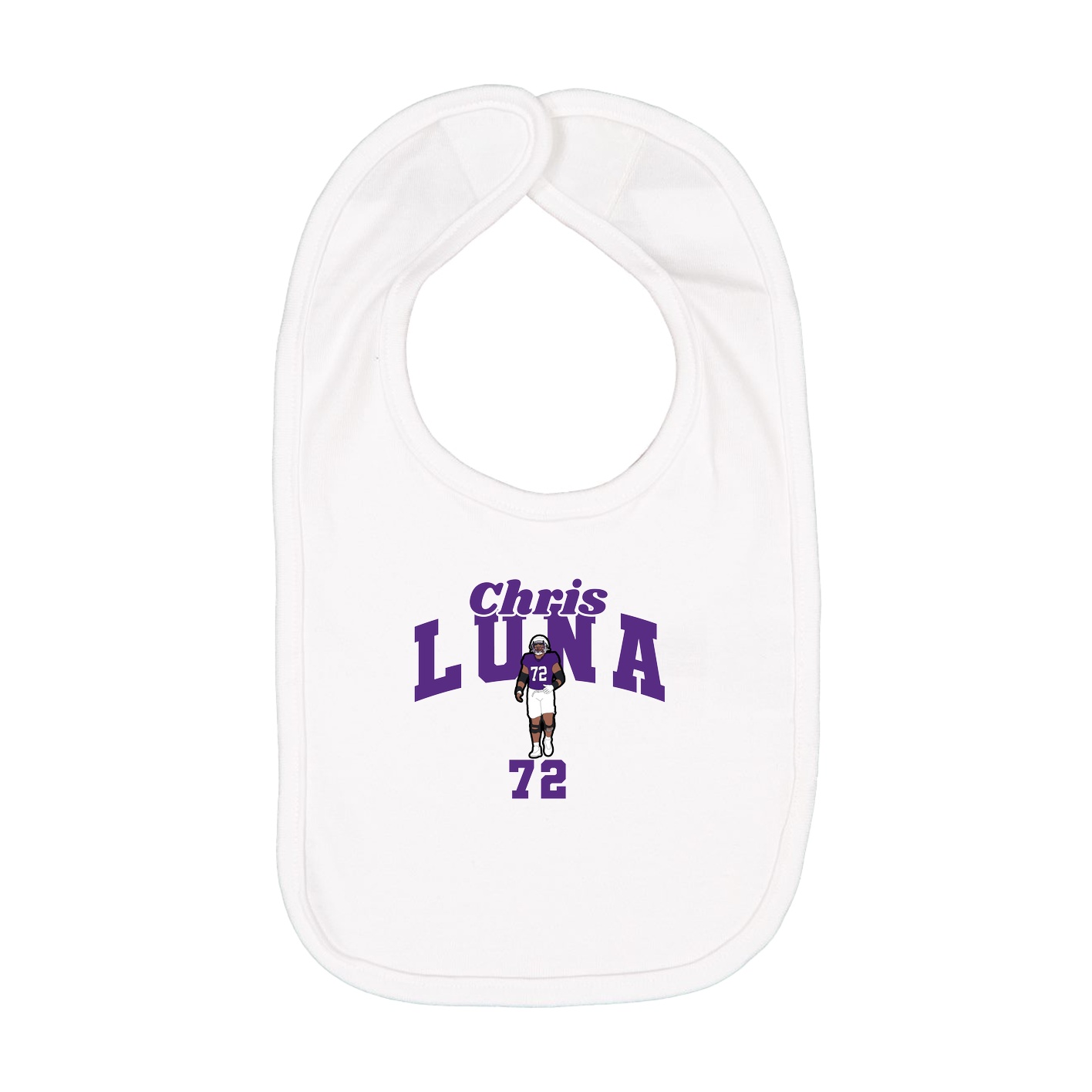 Infant Bib — Signature Arch in White