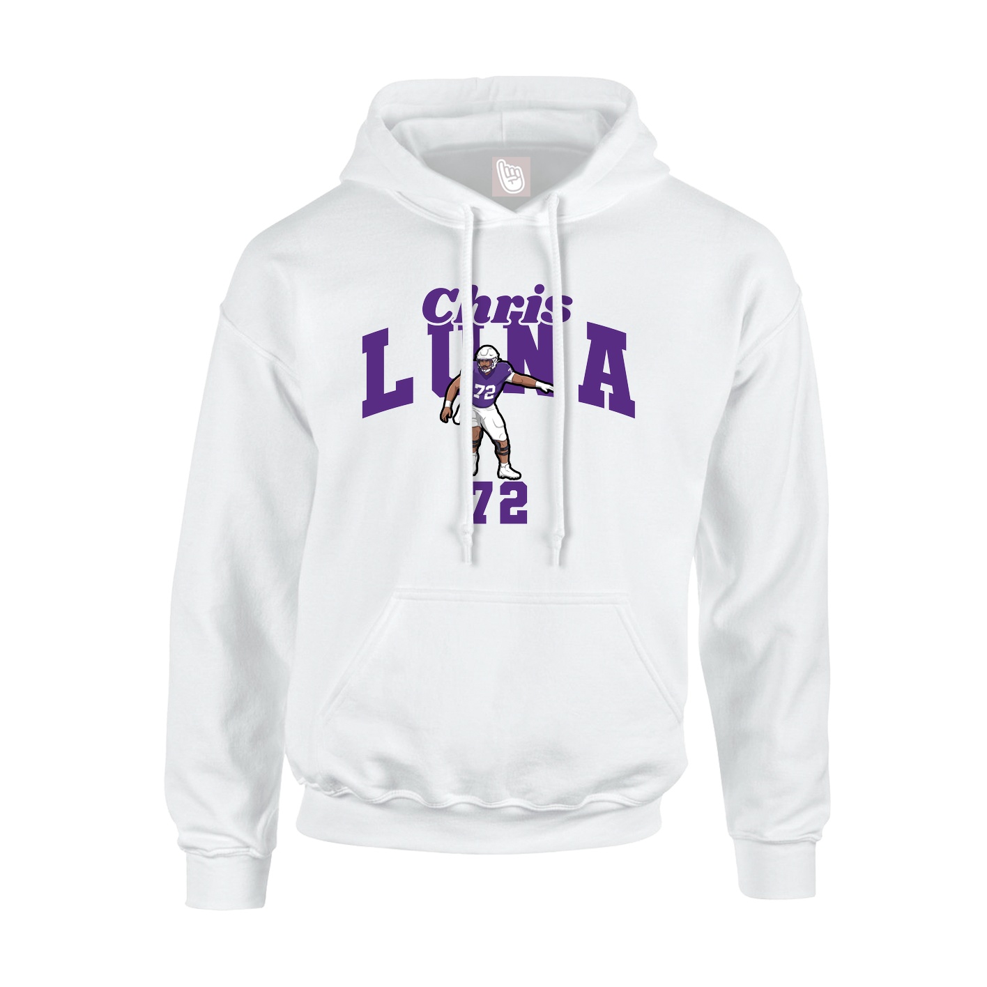 Hoodie — Signature Arch in White