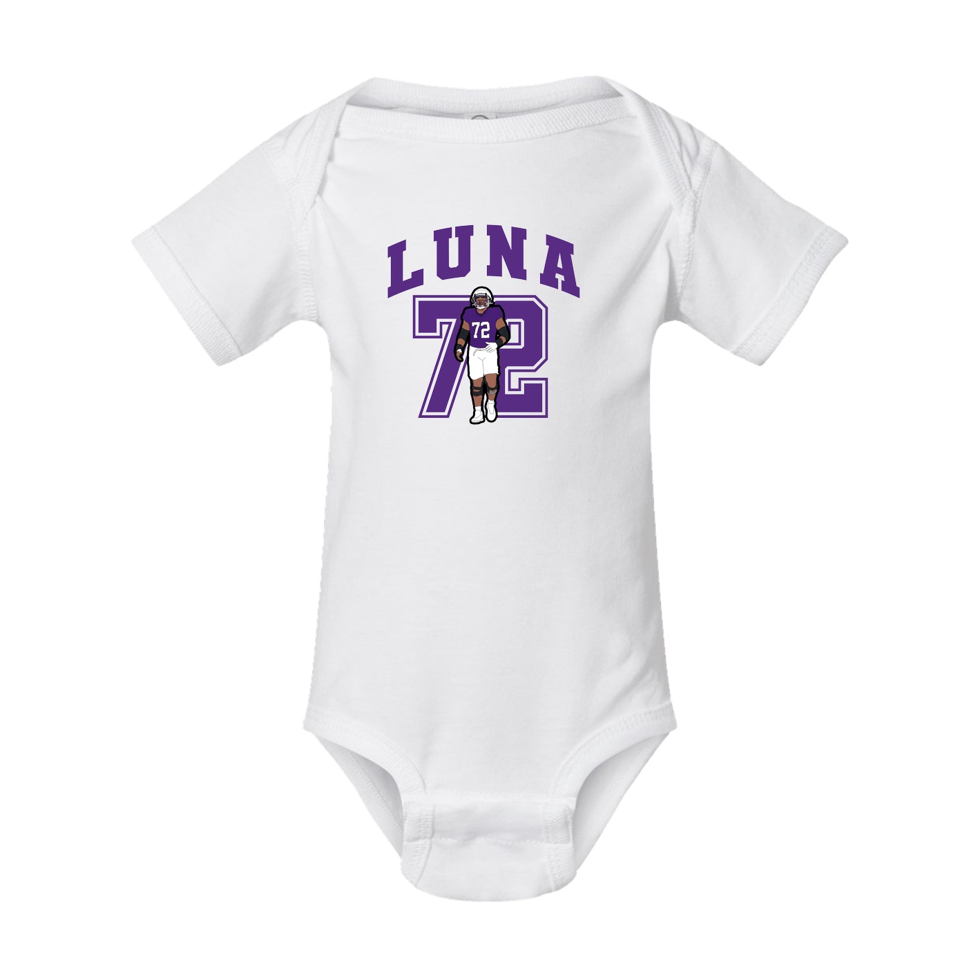 Baby Onesie — Number in White