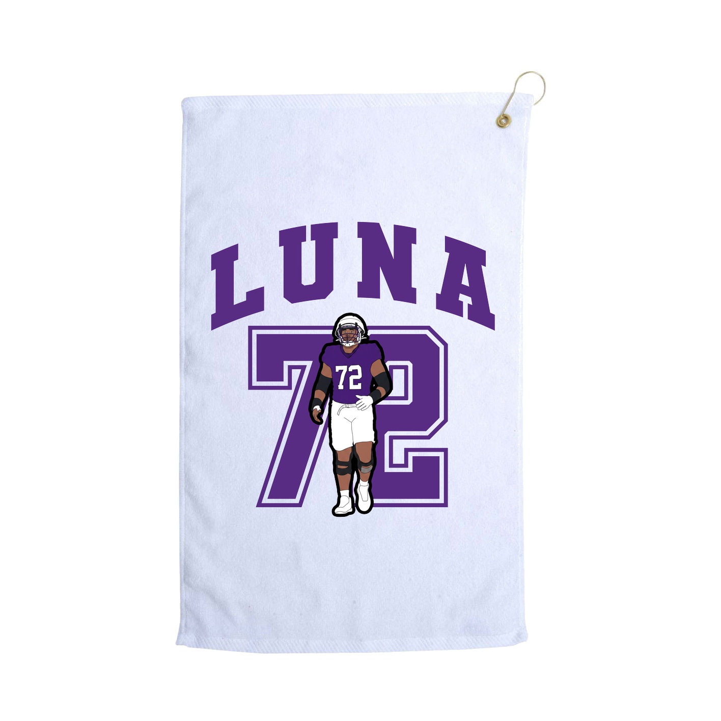 Golf Towel — Number in White