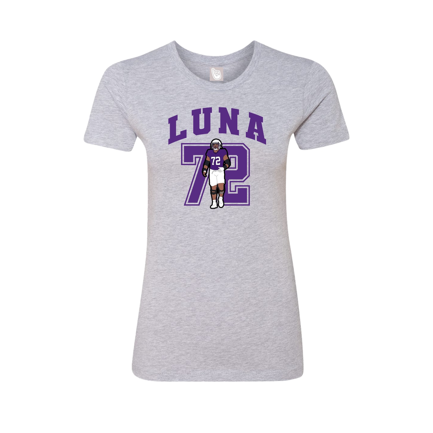 Fitted Women's Tee — Number in Grey