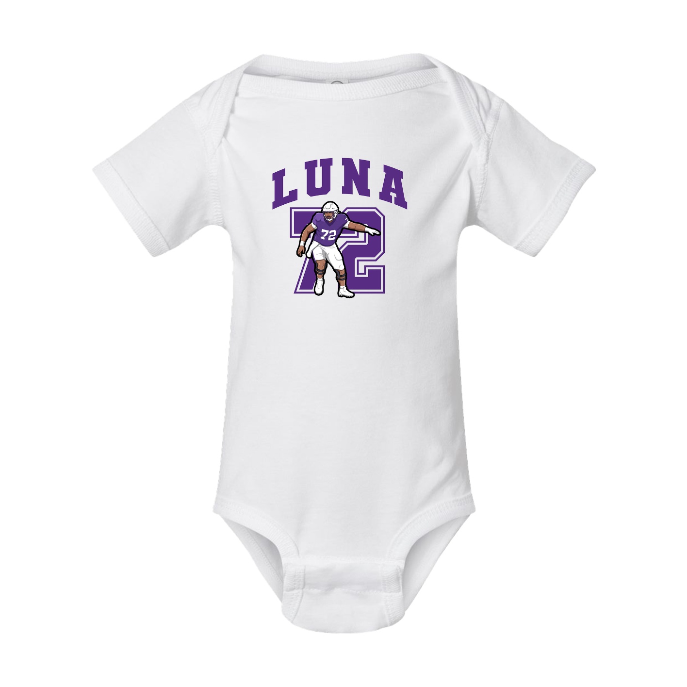 Baby Onesie — Number in White