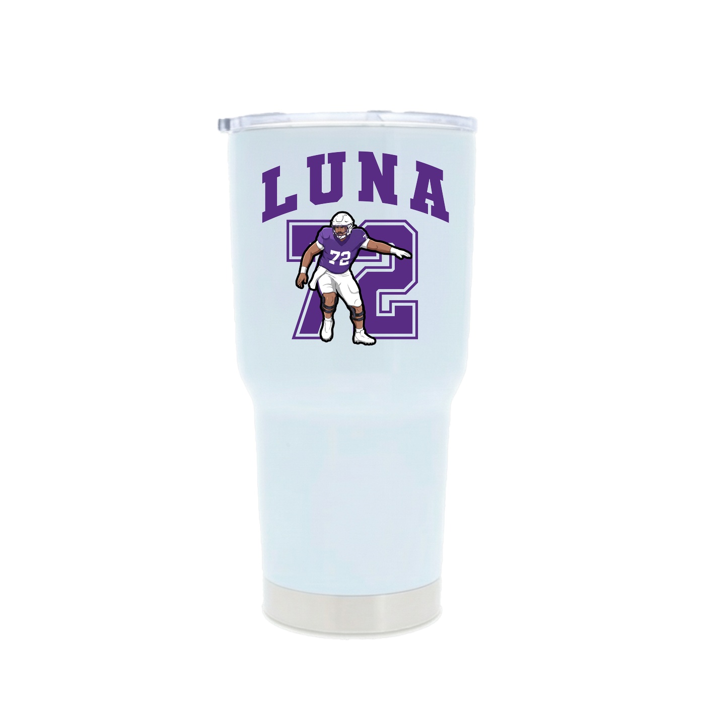 30oz Stainless Steel Tumbler — Number in White