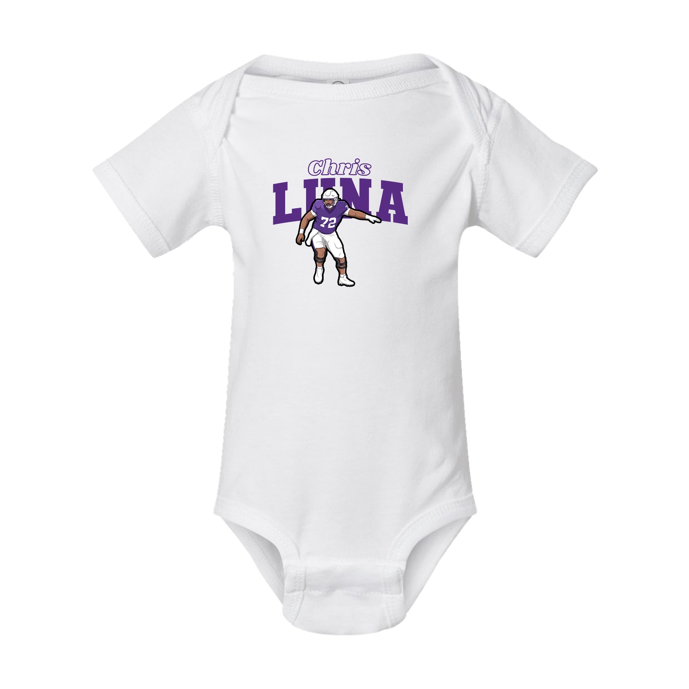 Baby Onesie — Name Arch in White