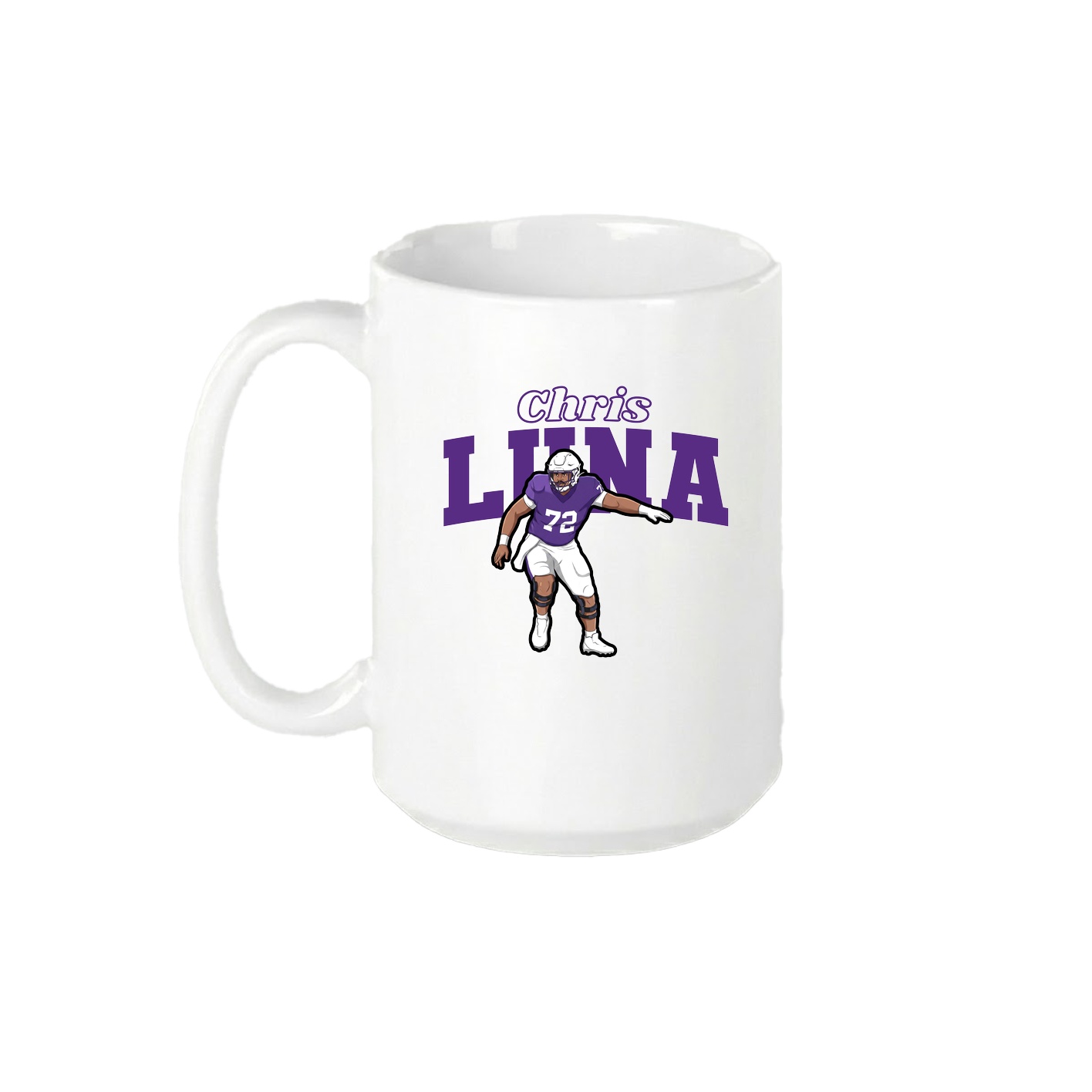 15oz Coffee Mug — Name Arch in White