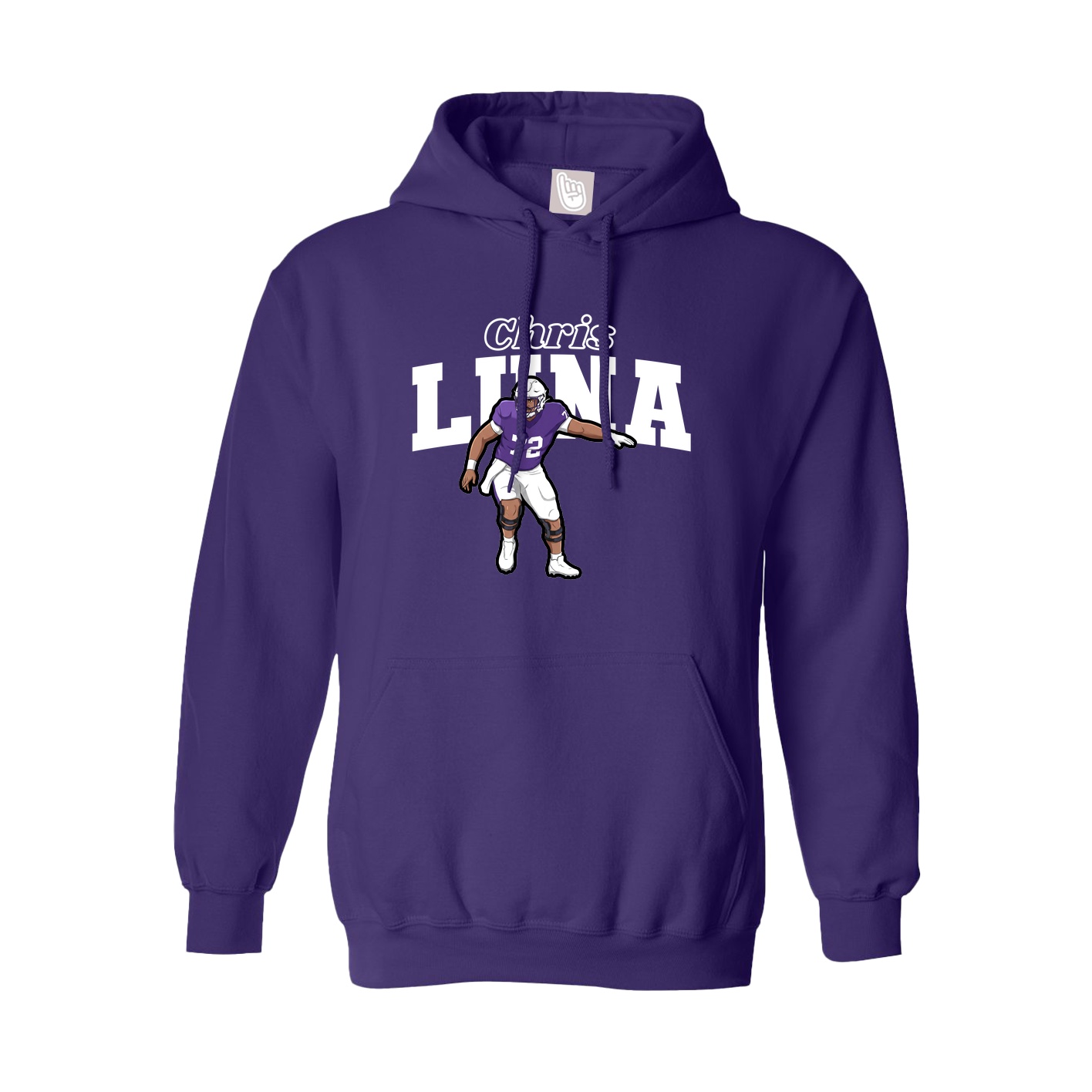 Hoodie — Name Arch in Purple