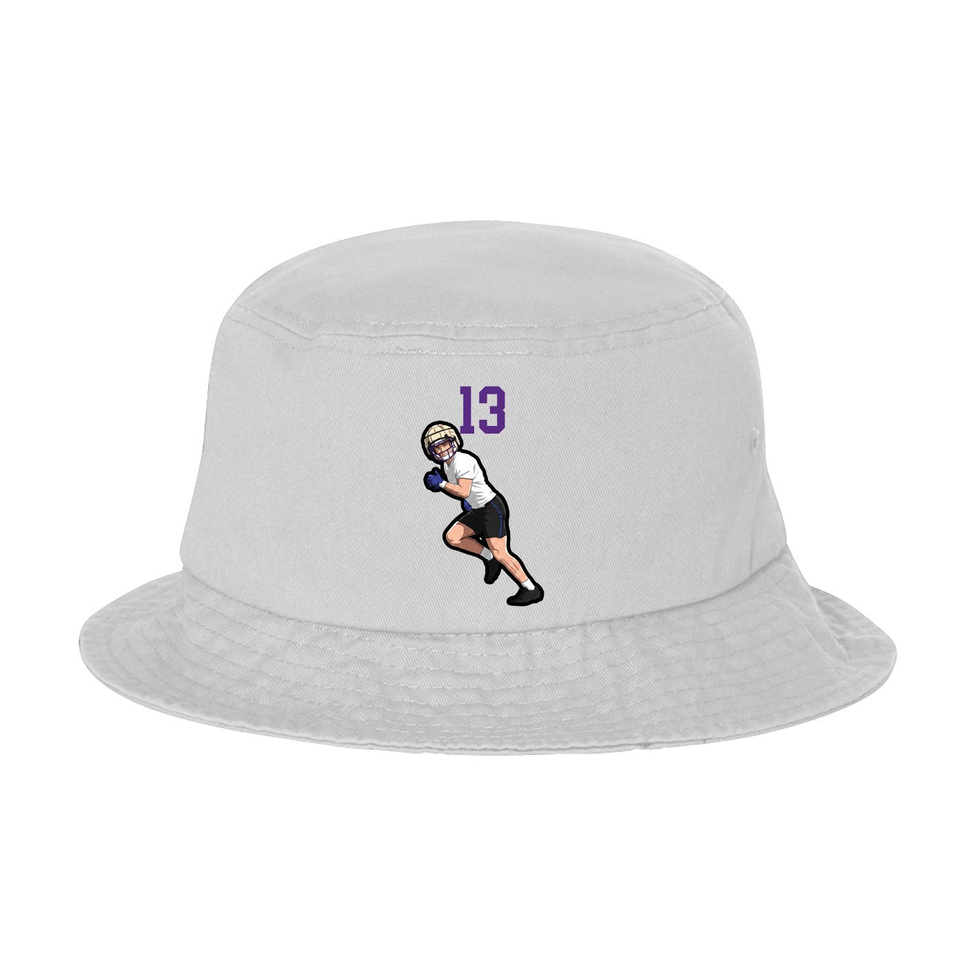 Bucket Cap — Number Top in White