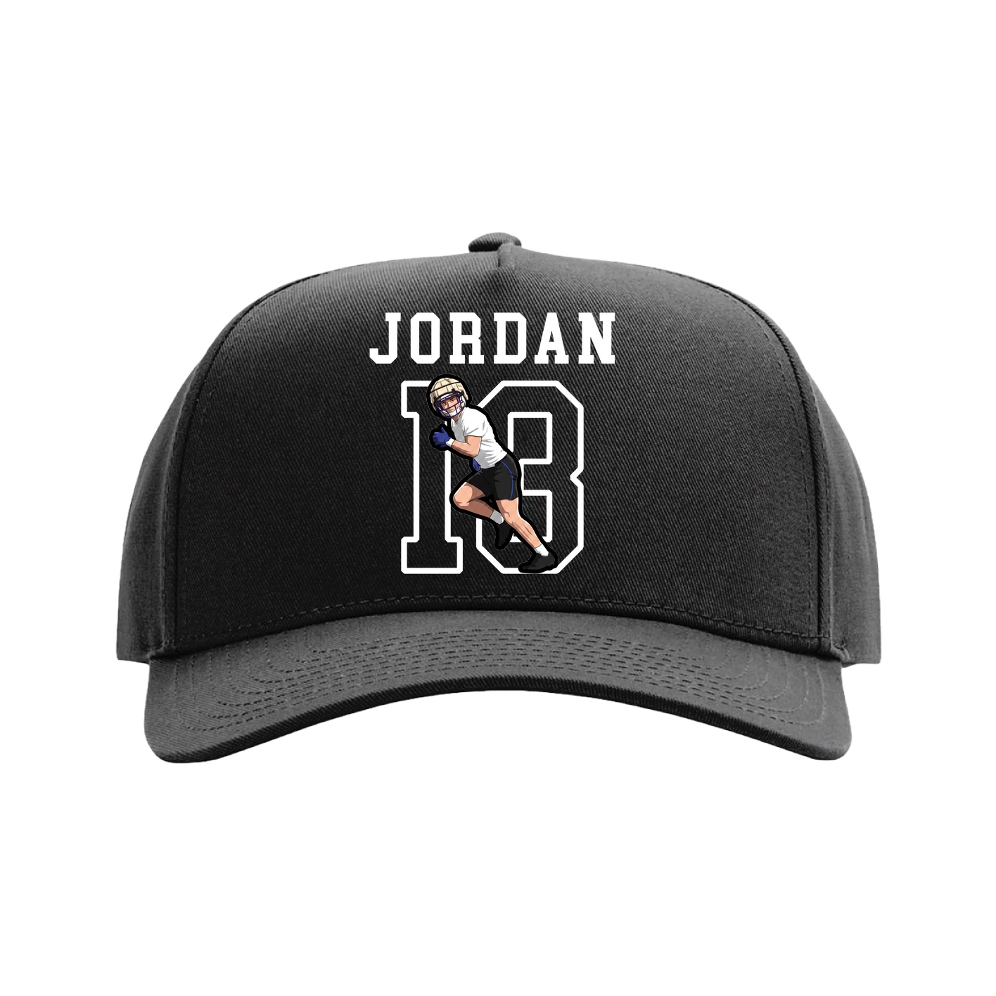 Full Fabric Five-Panel Champ Cap — Shirsey in Black