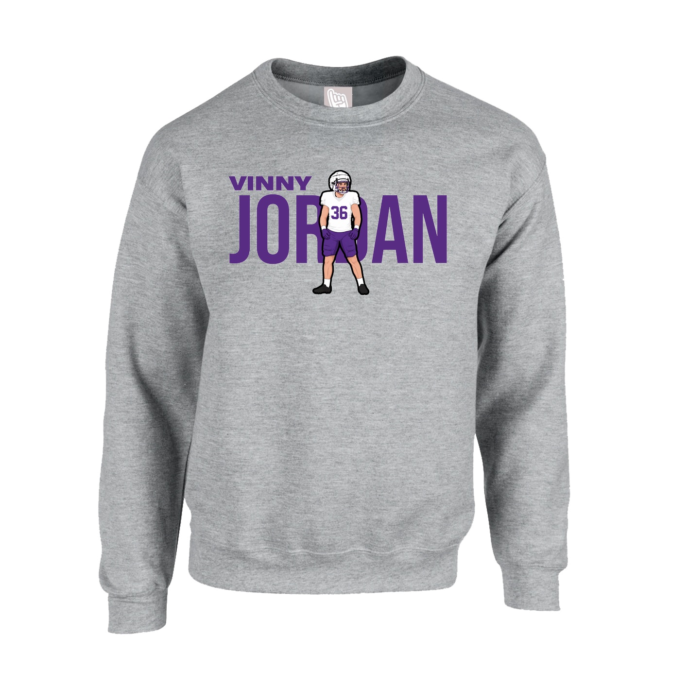 Fleece Crew — Player Name in Grey