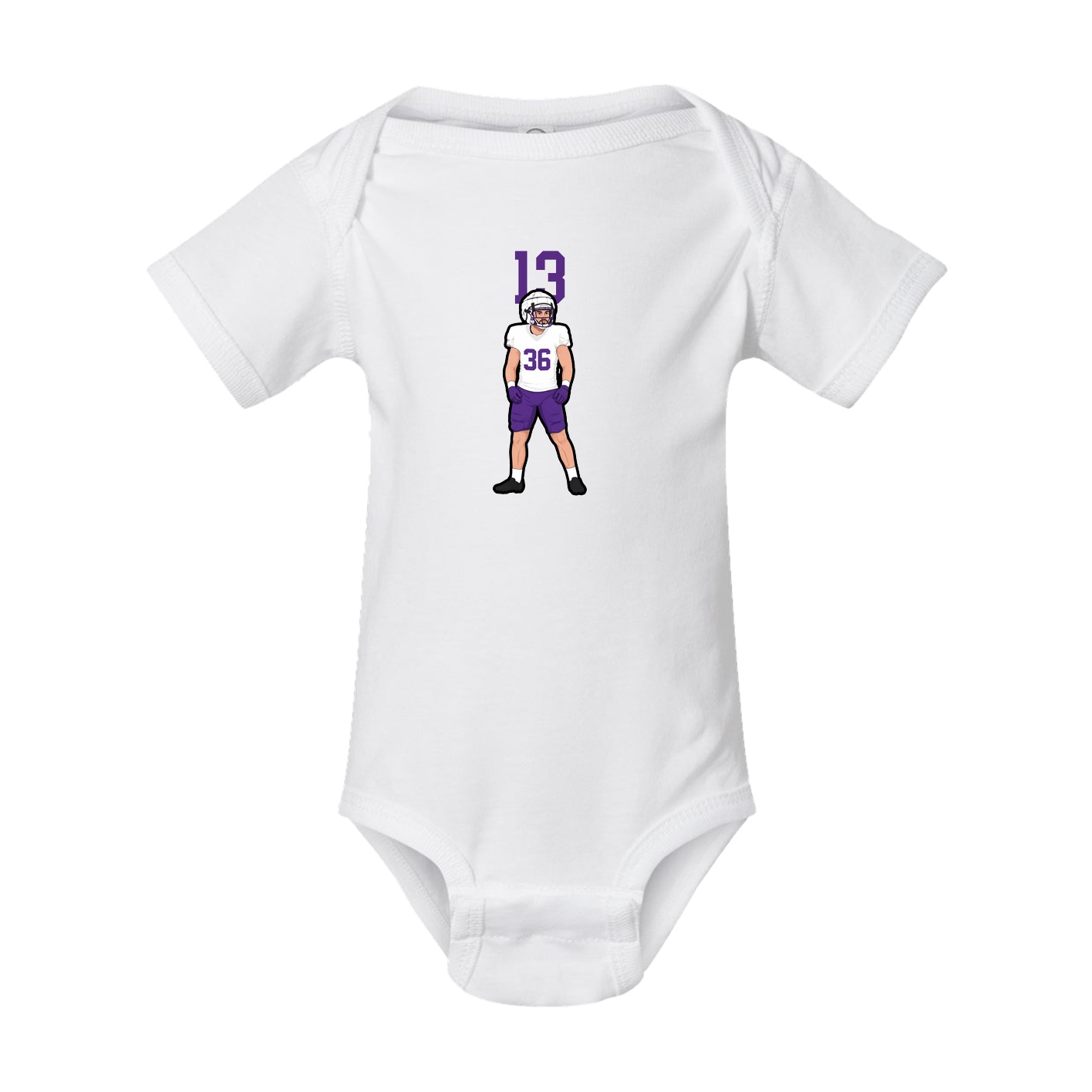 Baby Onesie — Number Top in White