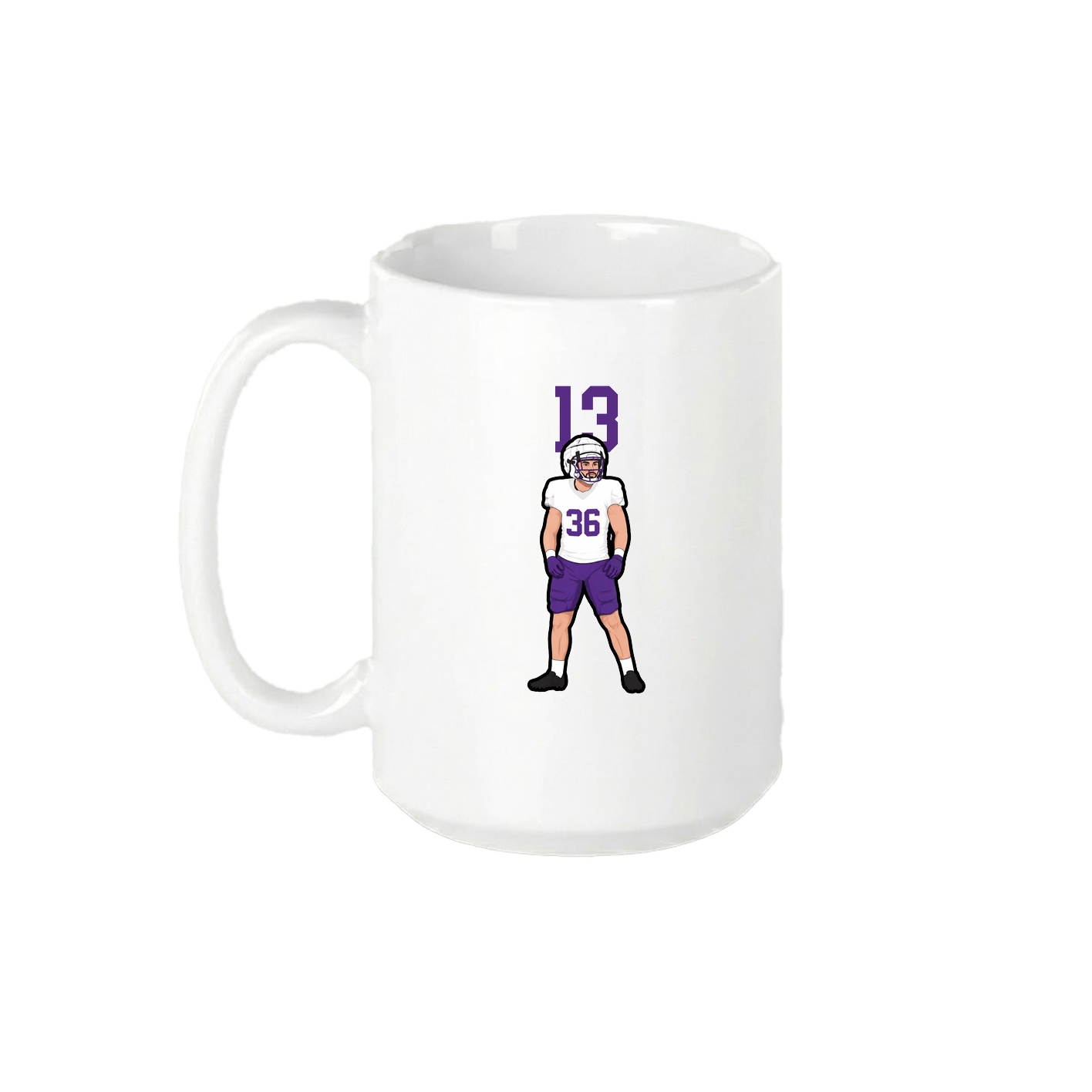 15oz Coffee Mug — Number Top in White