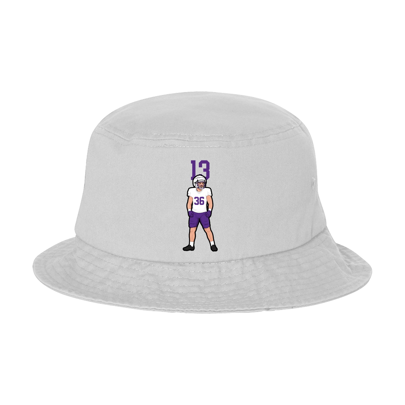 Bucket Cap — Number Top in White