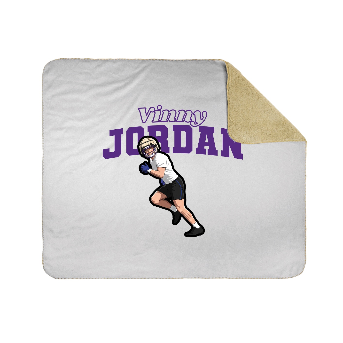 Throw Blanket — Name Arch in White