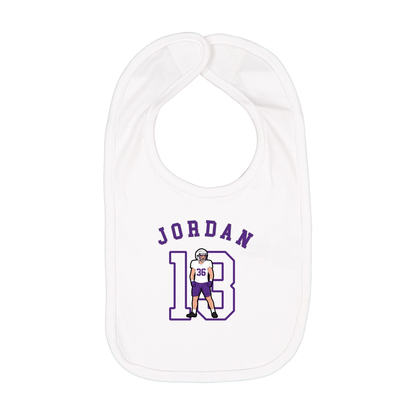 Infant Bib — Shirsey Arch in White