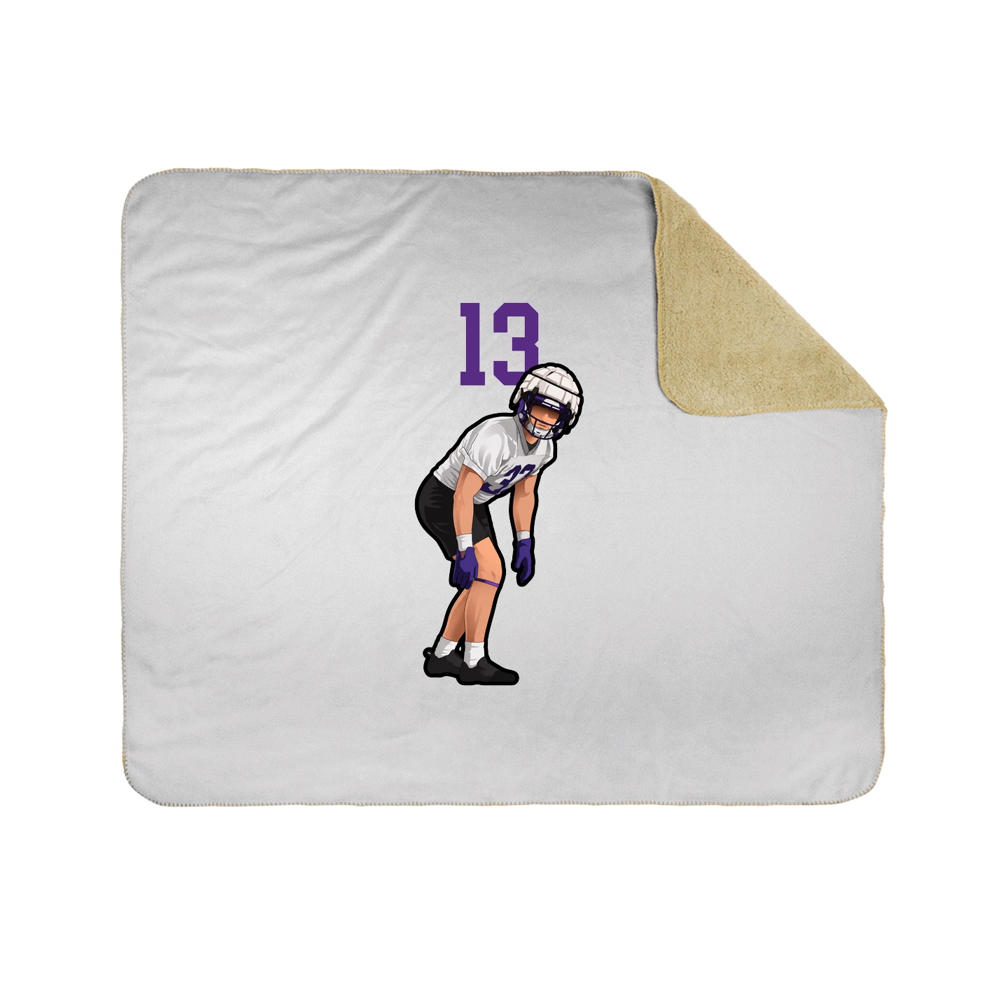 Throw Blanket — Number Top in White