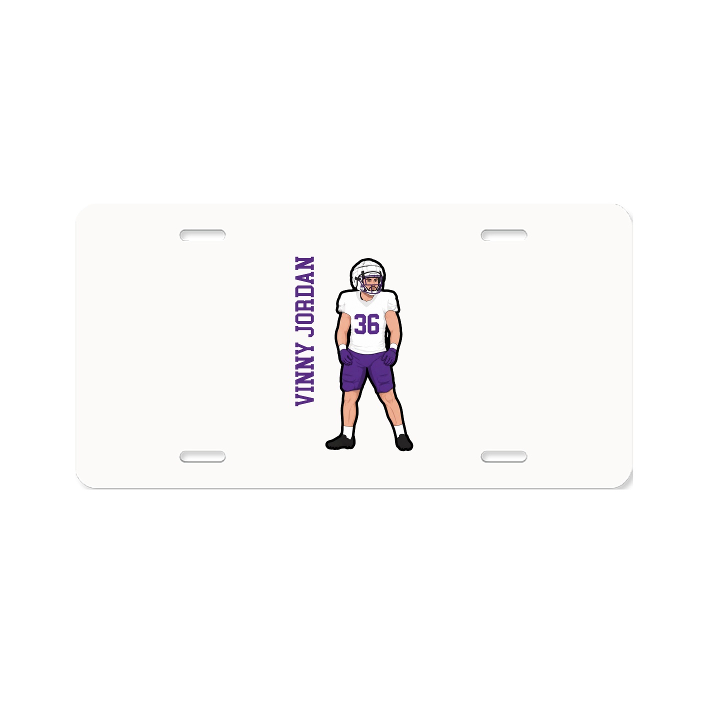 License Plate — Name Vertical in Classic