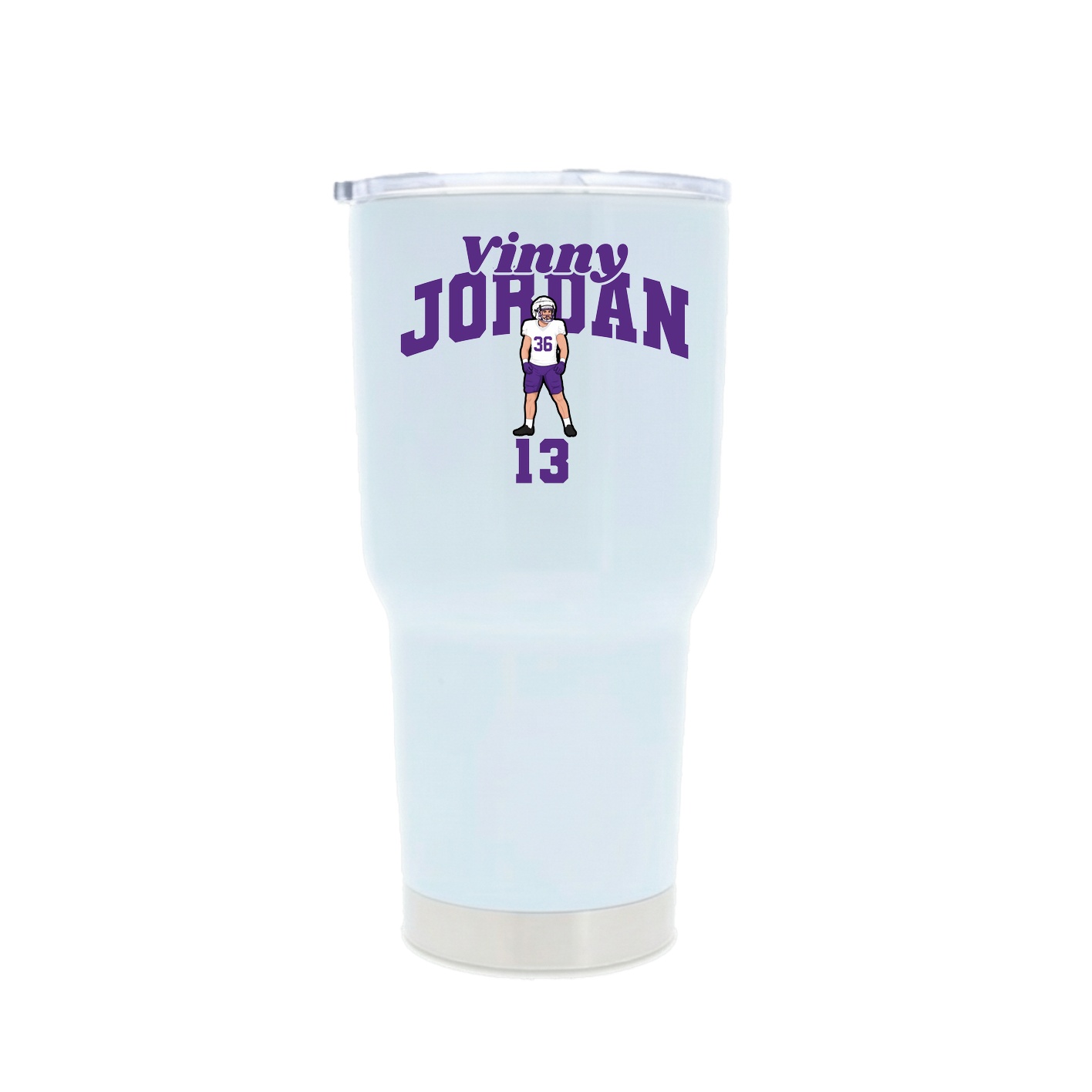 30oz Stainless Steel Tumbler — Signature Arch in White