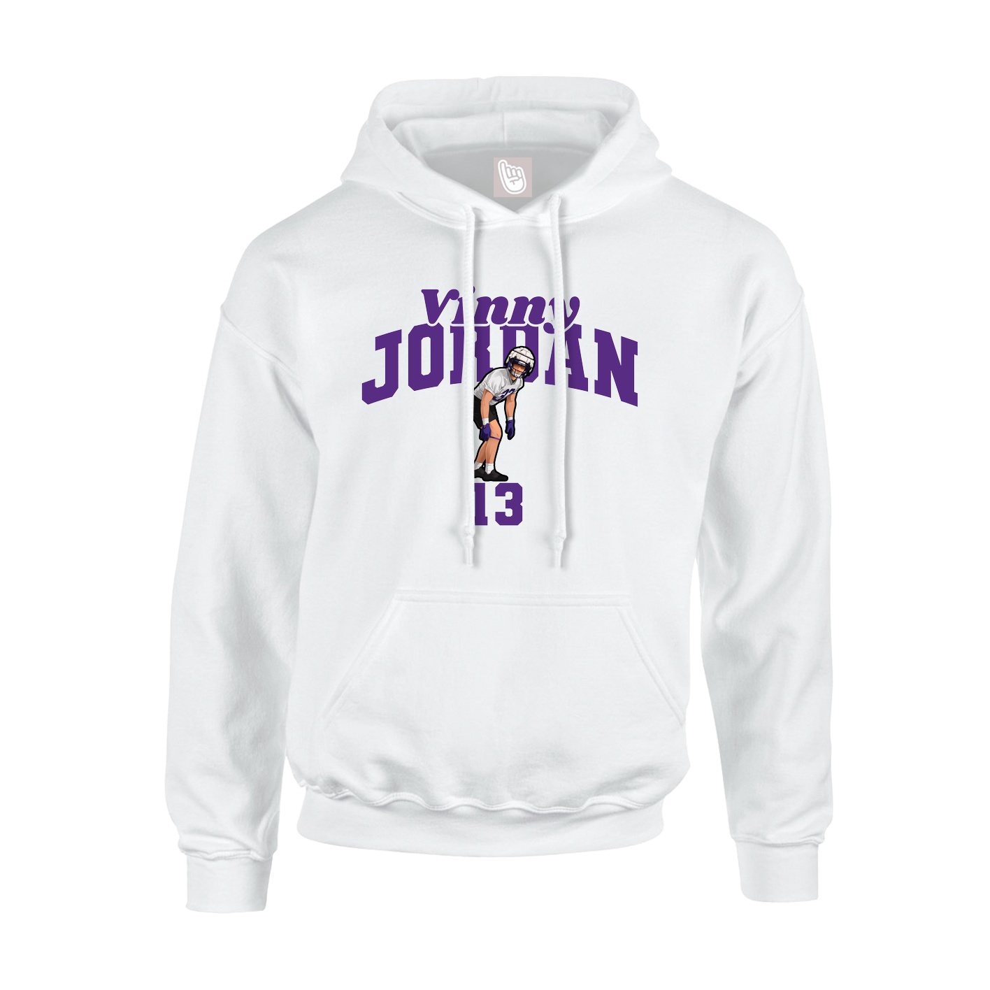 Youth Hoodie — Signature Arch in White