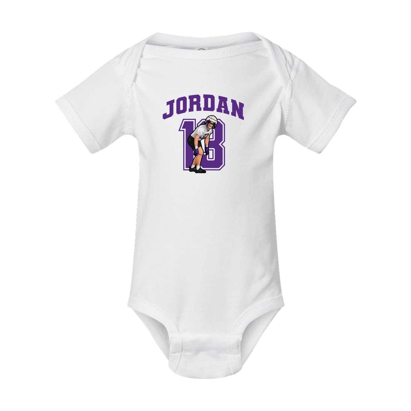 Baby Onesie — Number in White