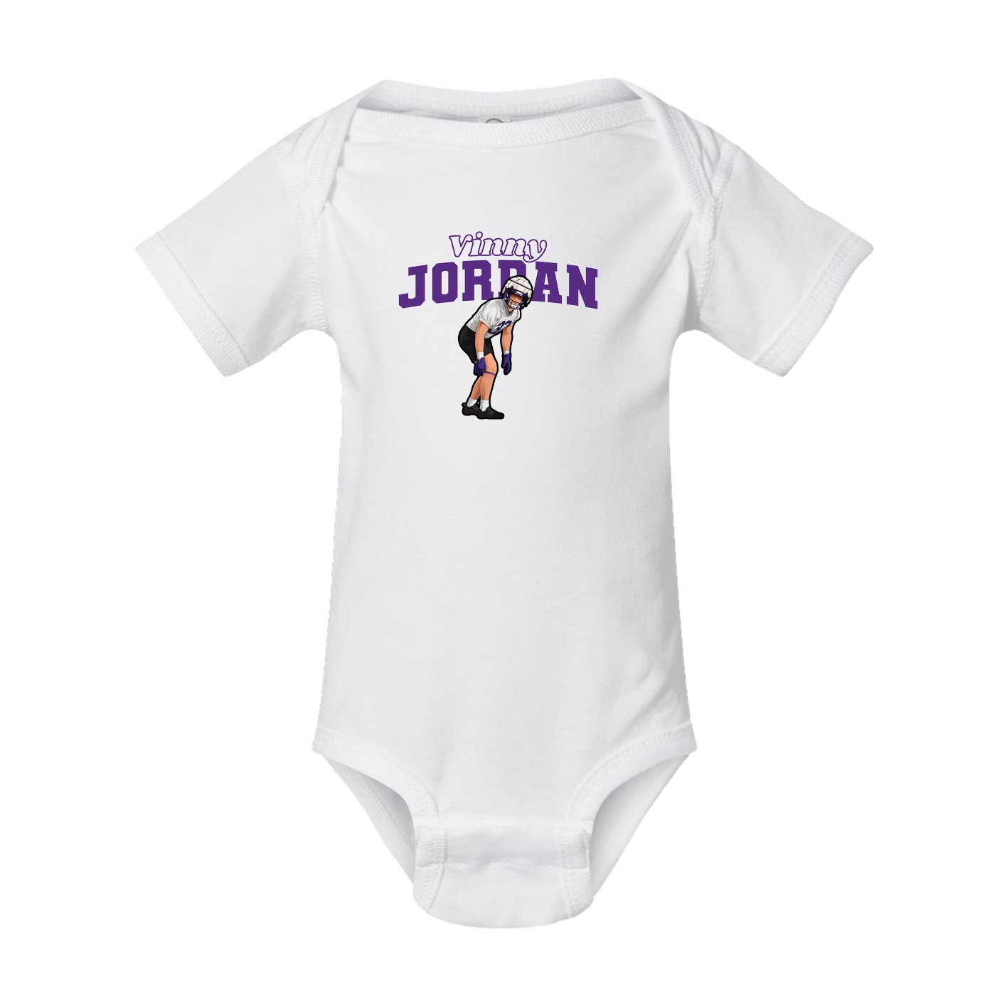 Baby Onesie — Name Arch in White