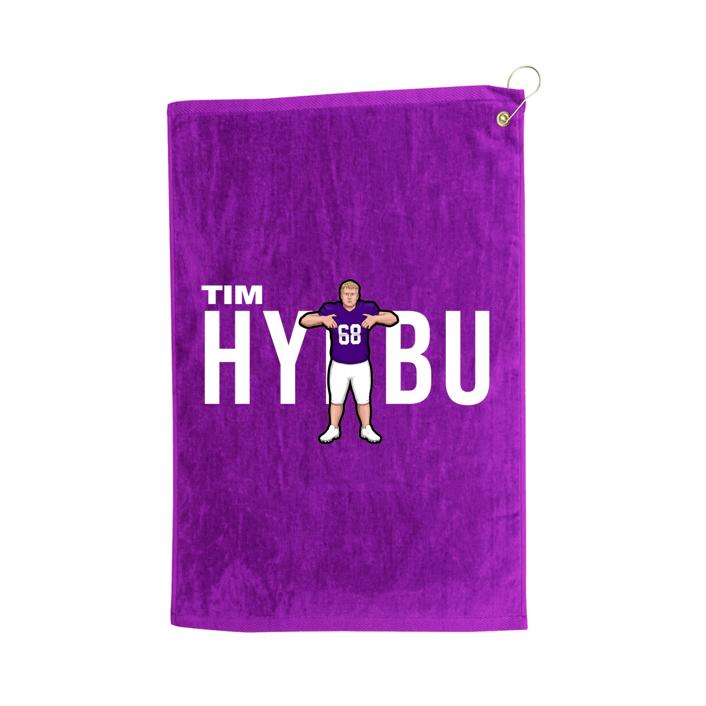Golf Towel — Player Name in Purple