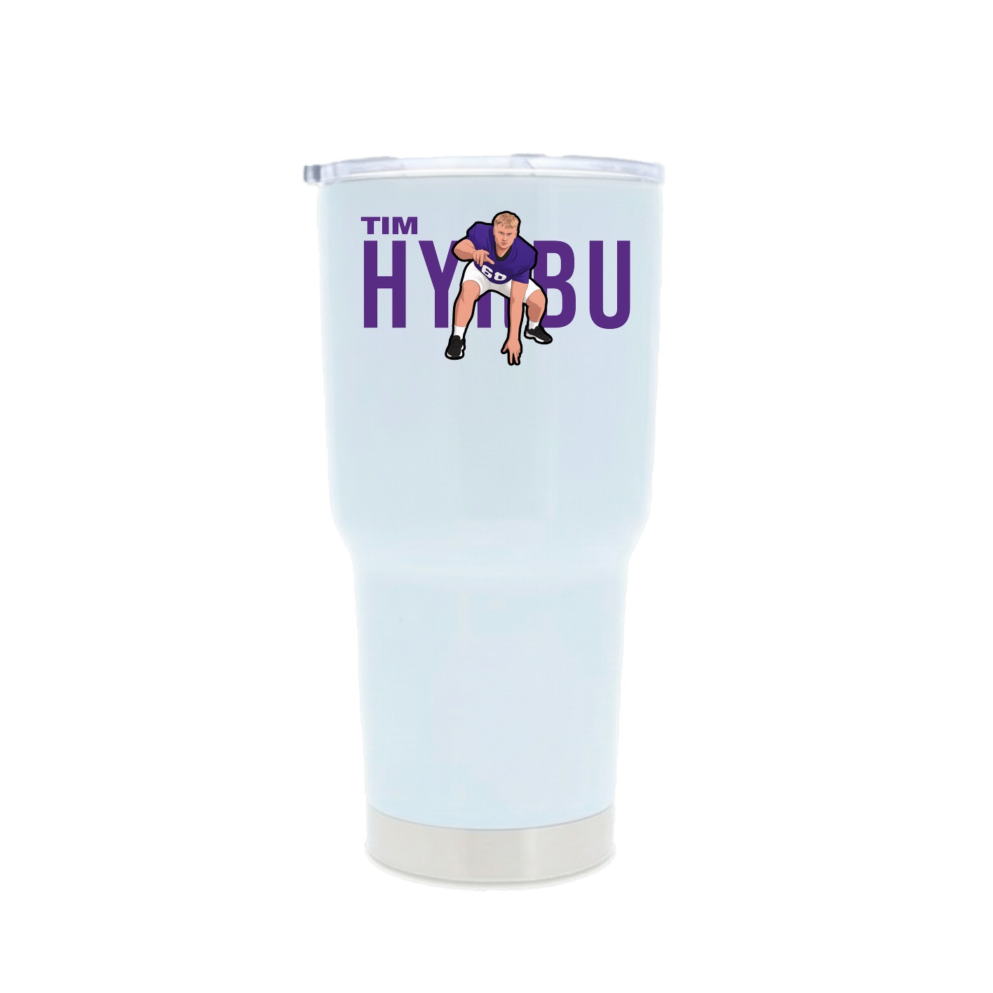 30oz Stainless Steel Tumbler — Player Name in White