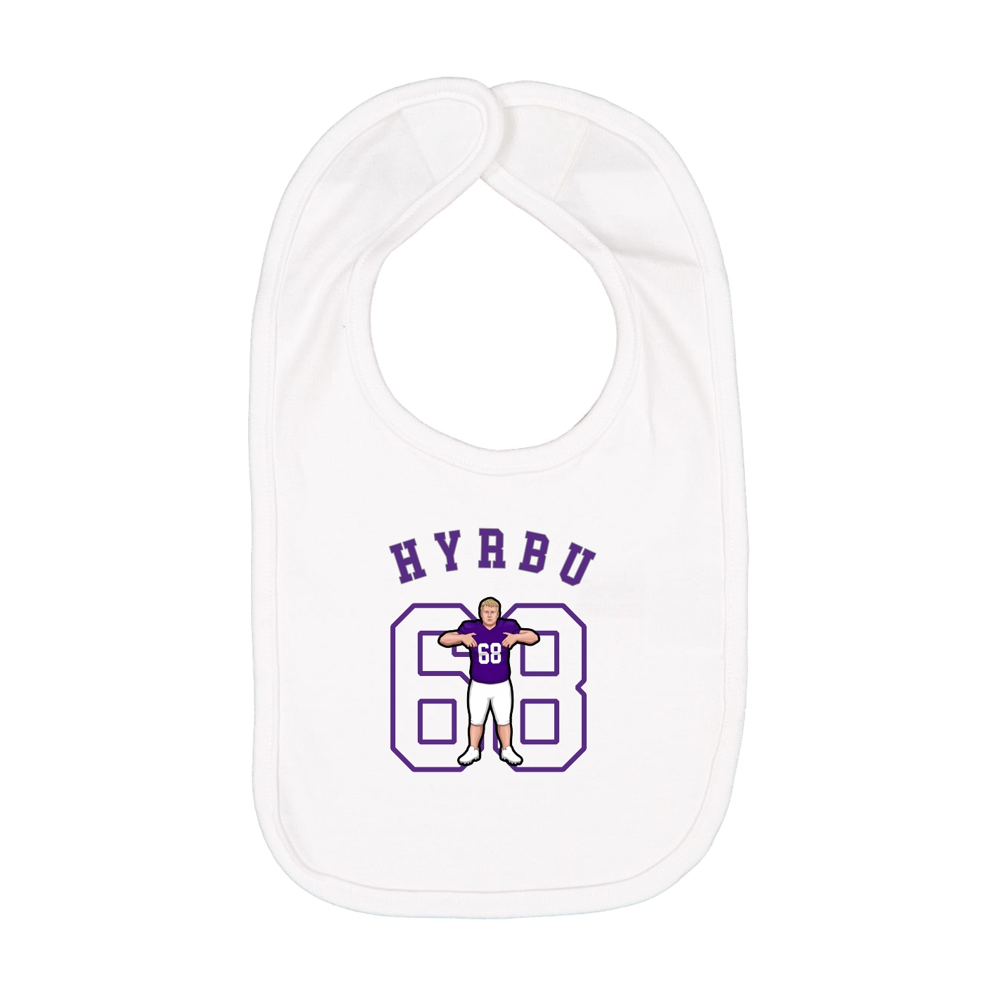 Infant Bib — Shirsey Arch in White