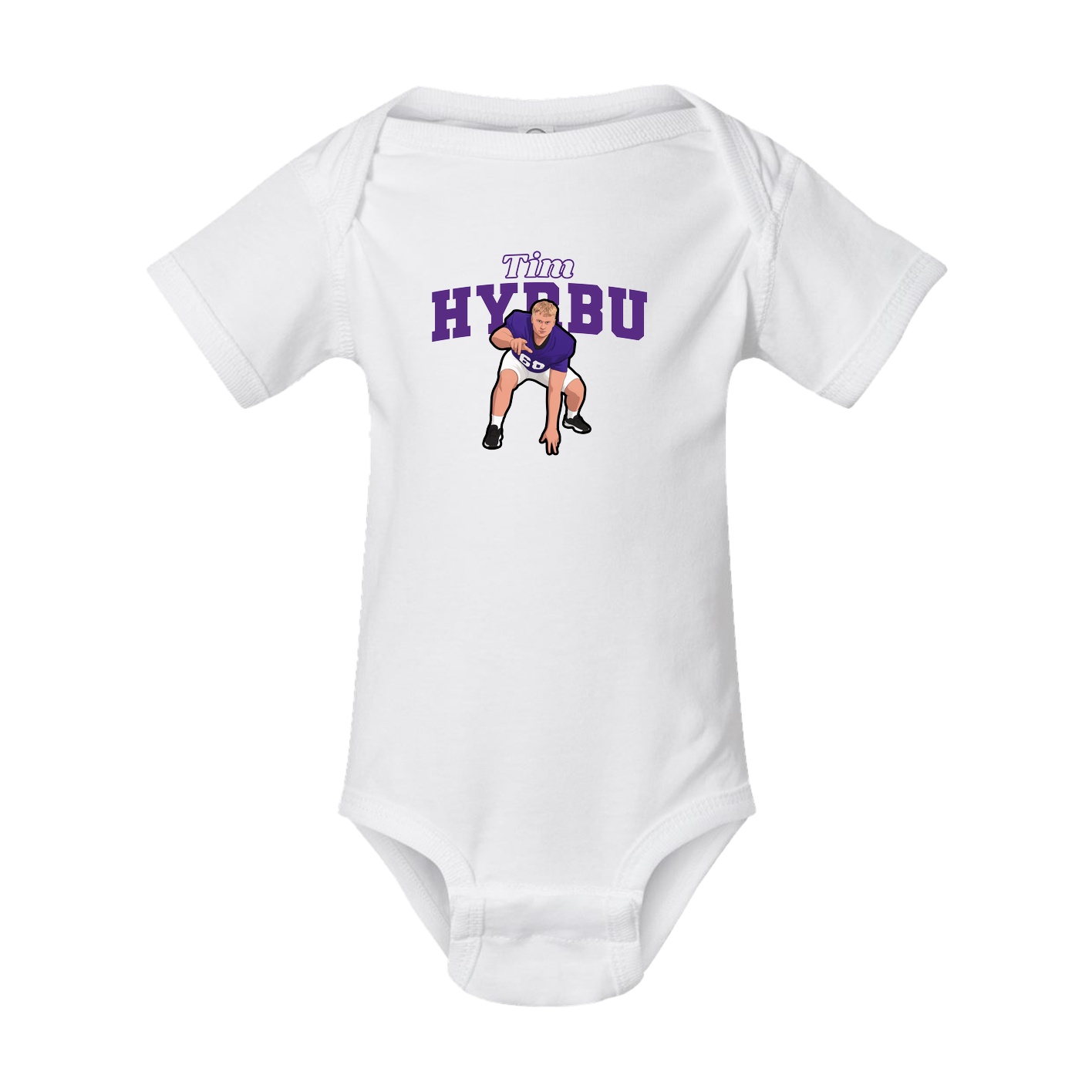 Baby Onesie — Name Arch in White
