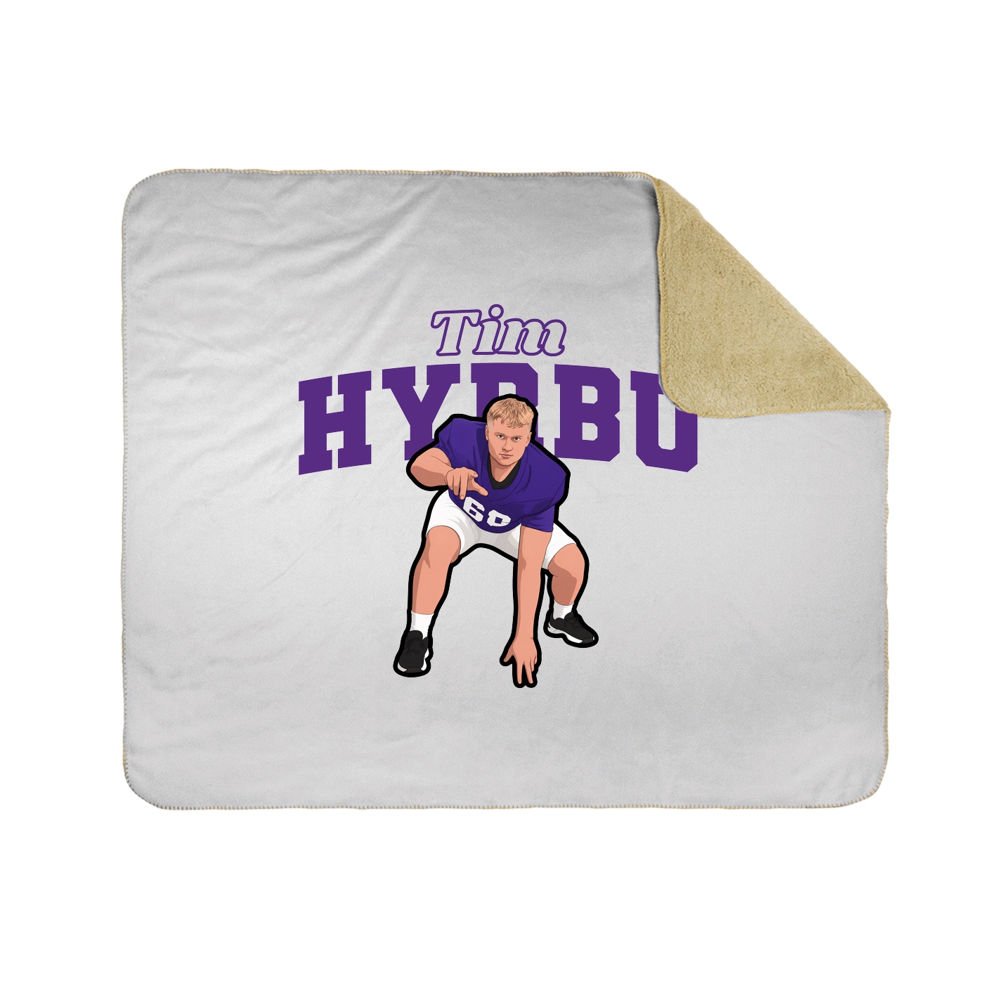 Throw Blanket — Name Arch in White