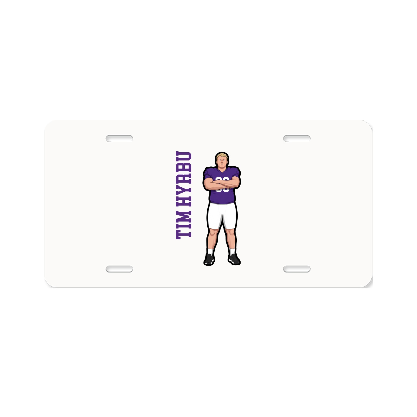 License Plate — Name Vertical in Classic