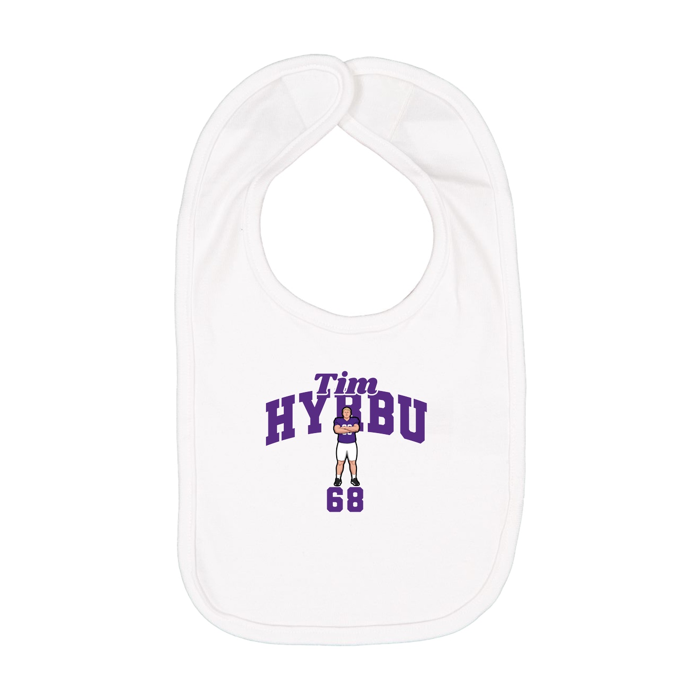 Infant Bib — Signature Arch in White