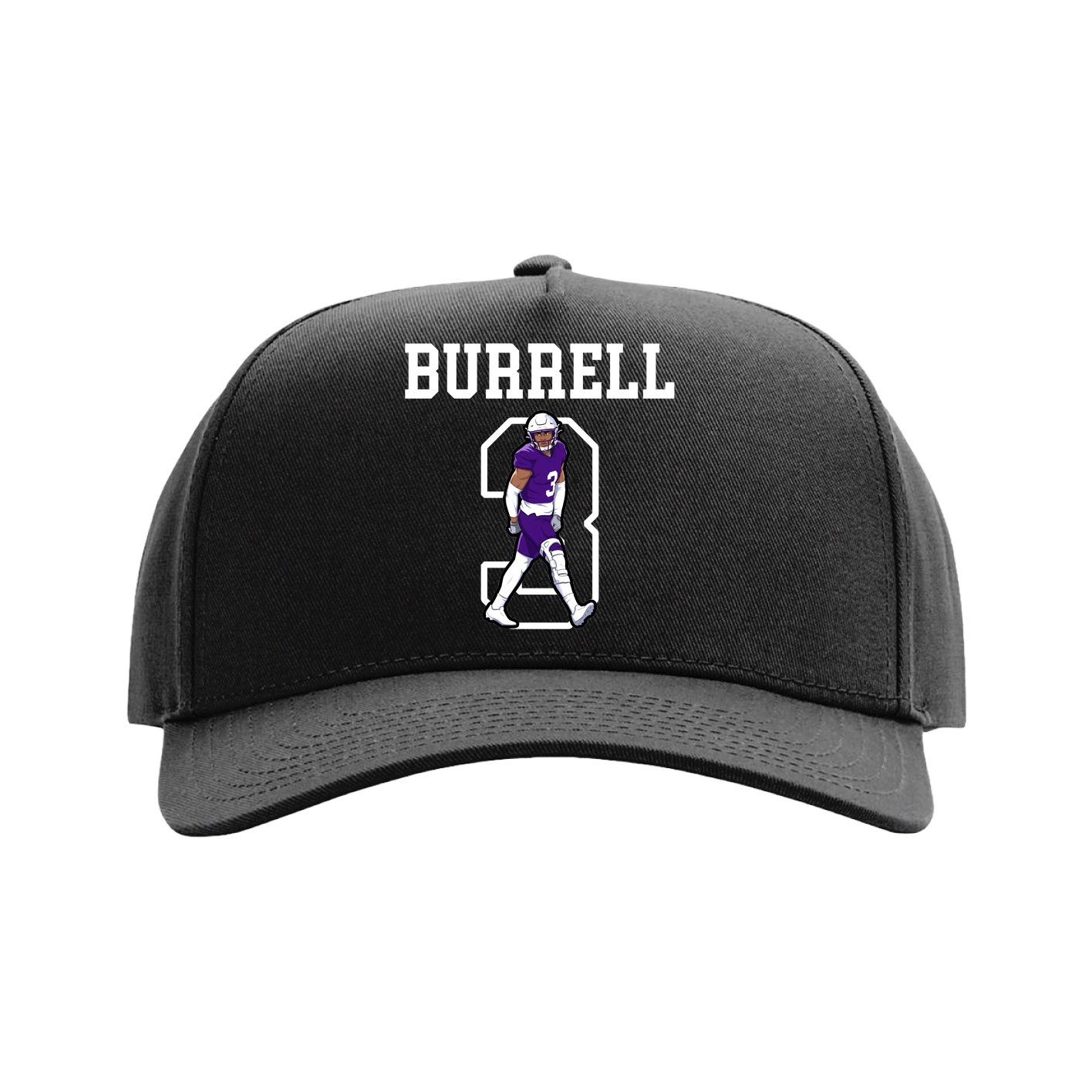 Full Fabric Five-Panel Champ Cap — Shirsey in Black