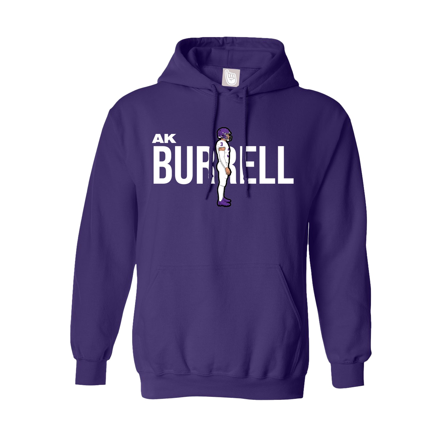 Youth Hoodie — Player Name in Purple